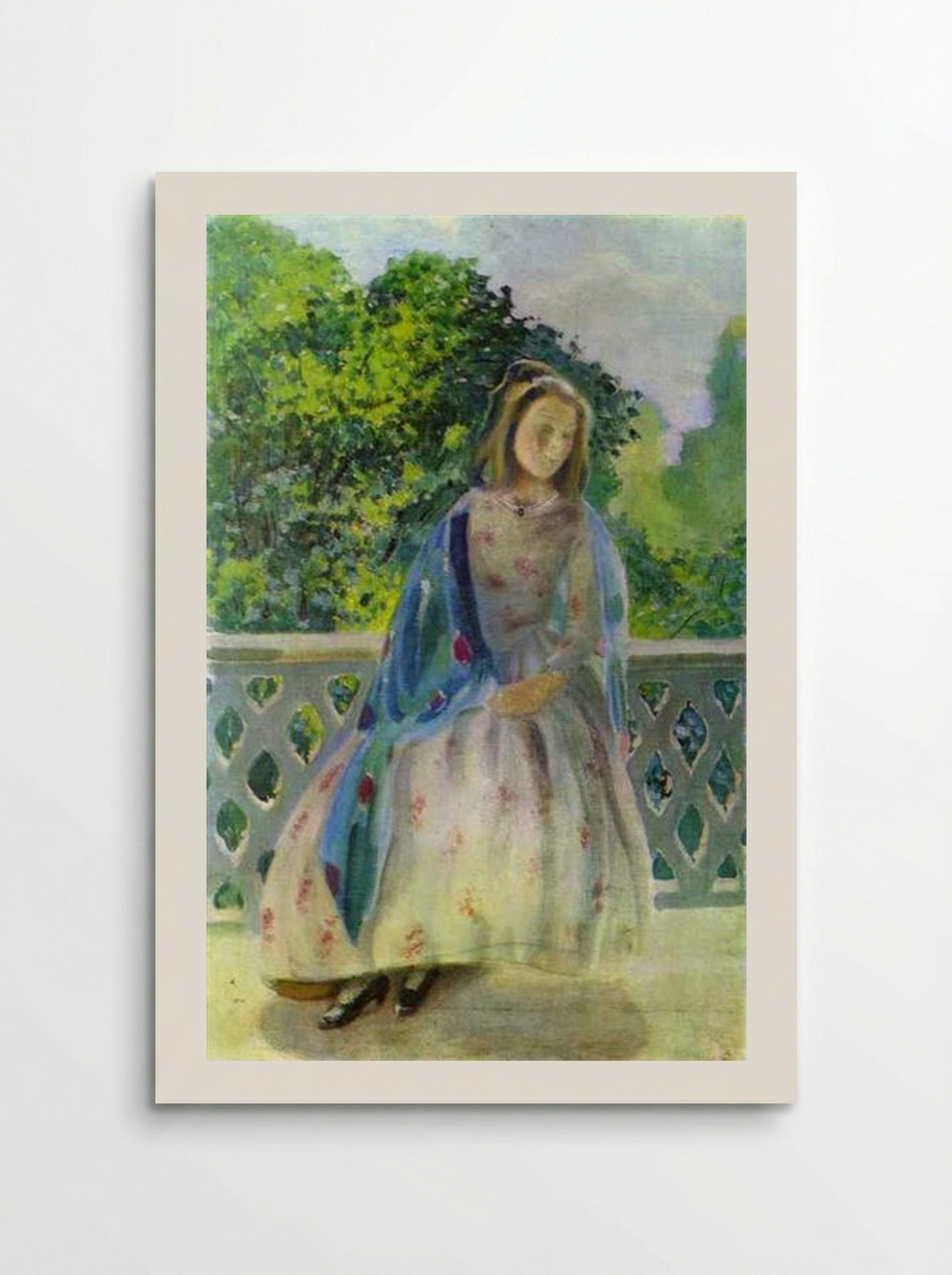 Young Girl on the Balcony - Victor Borisov-Musatov - Poster