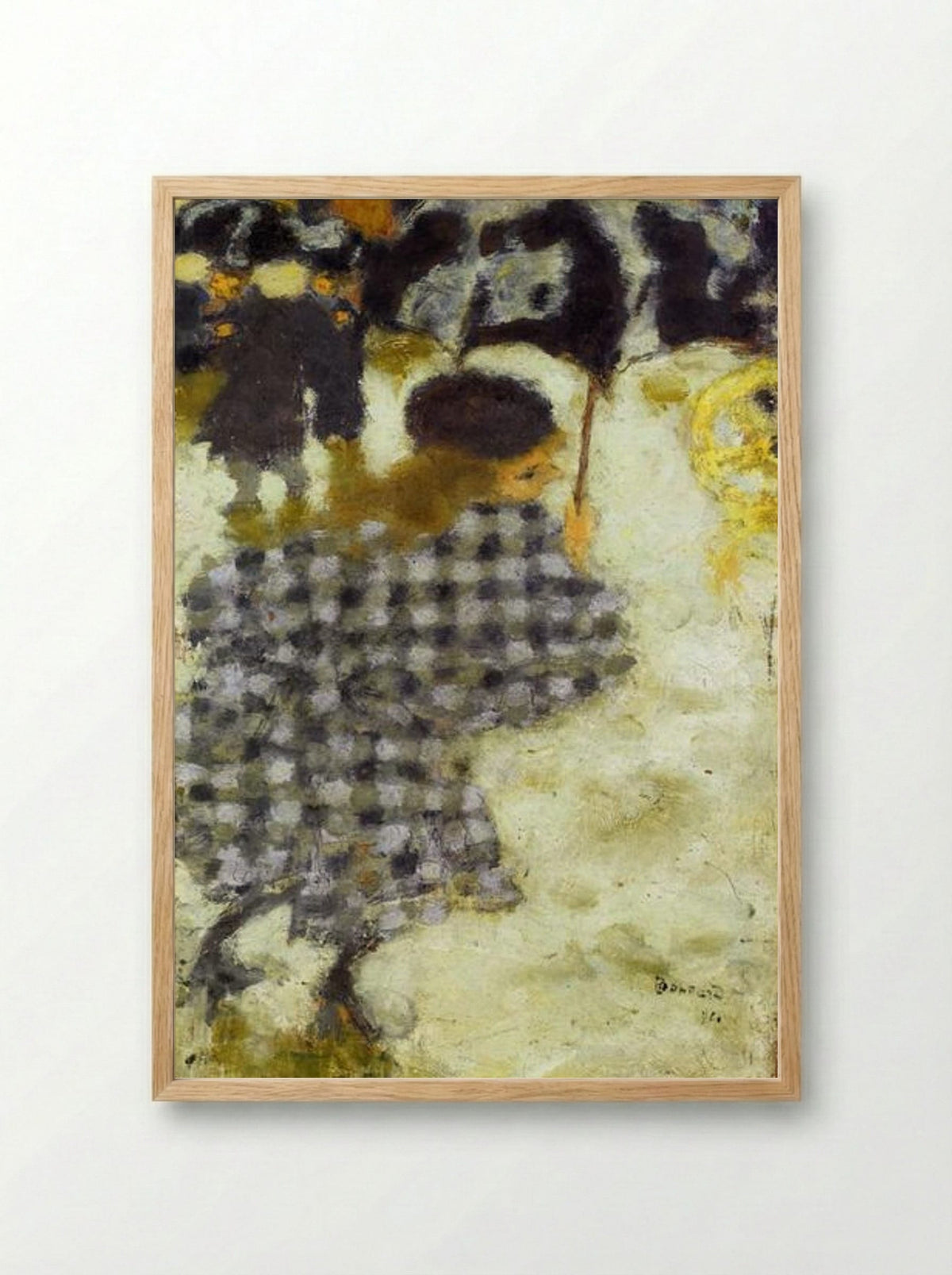 Young Girl with Umbrella - Pierre Bonnard - Framed Print Wood