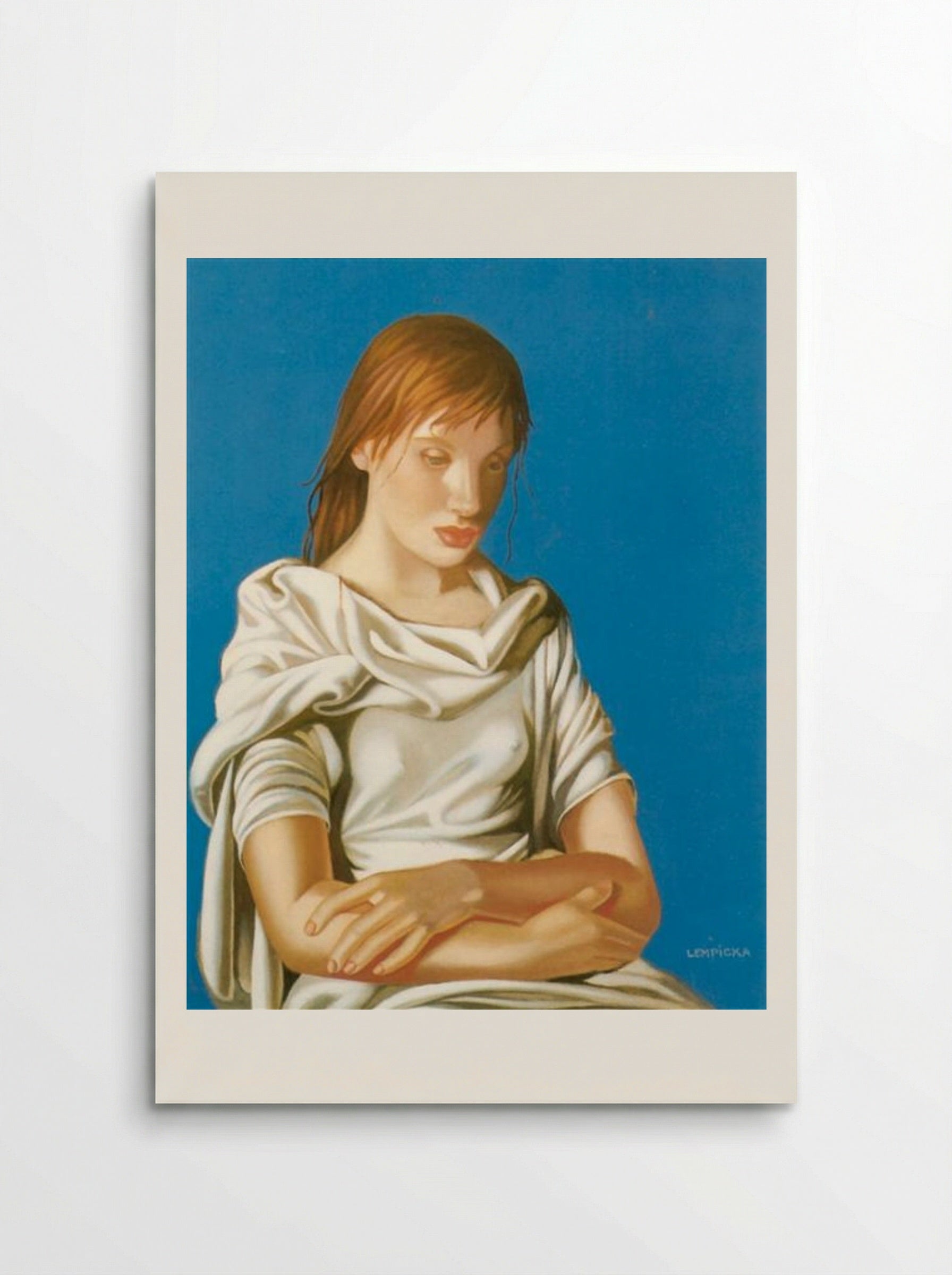 Young Lady with Crossed Arms - Tamara de Lempicka - Poster