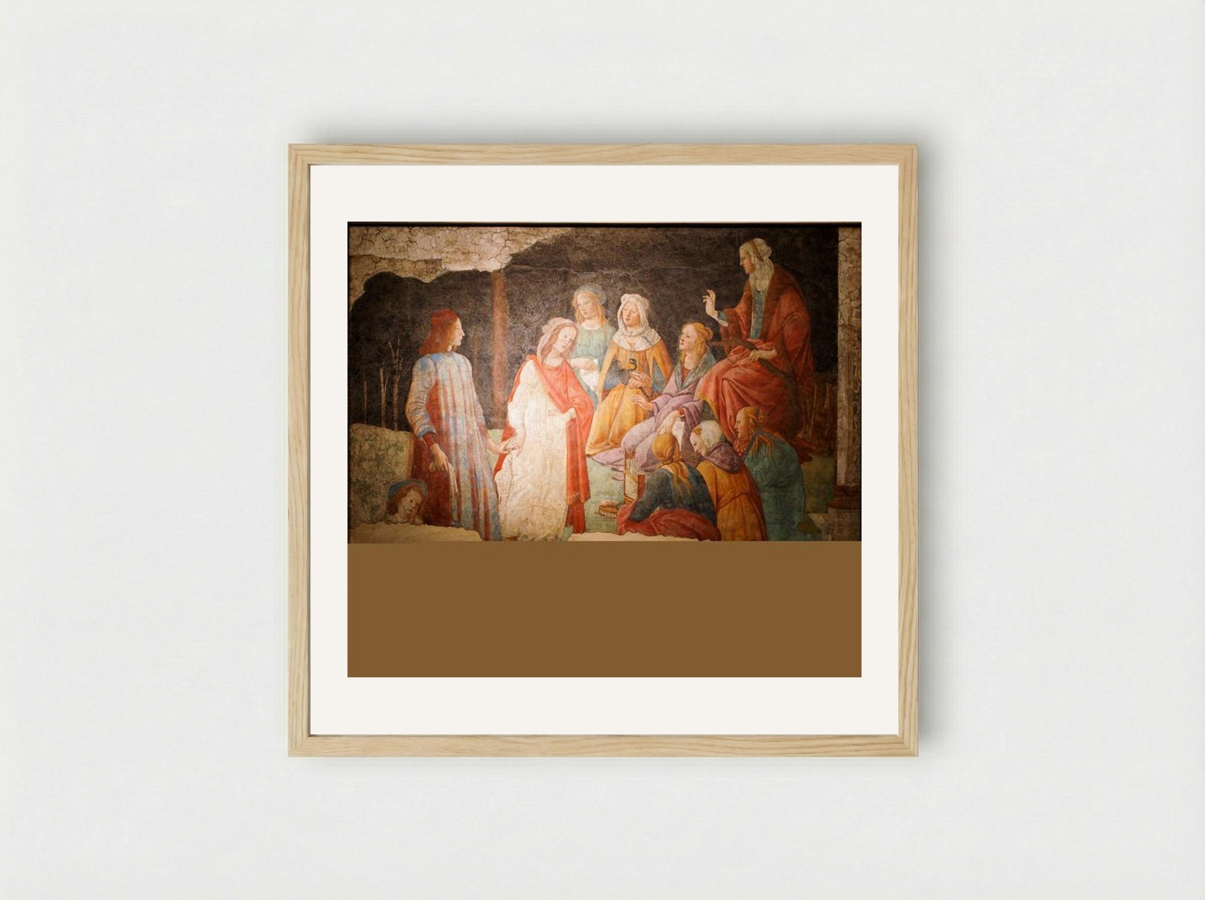 Young Man Greeted by Seven Liberal Arts - Sandro Botticelli - Framed Print Wood