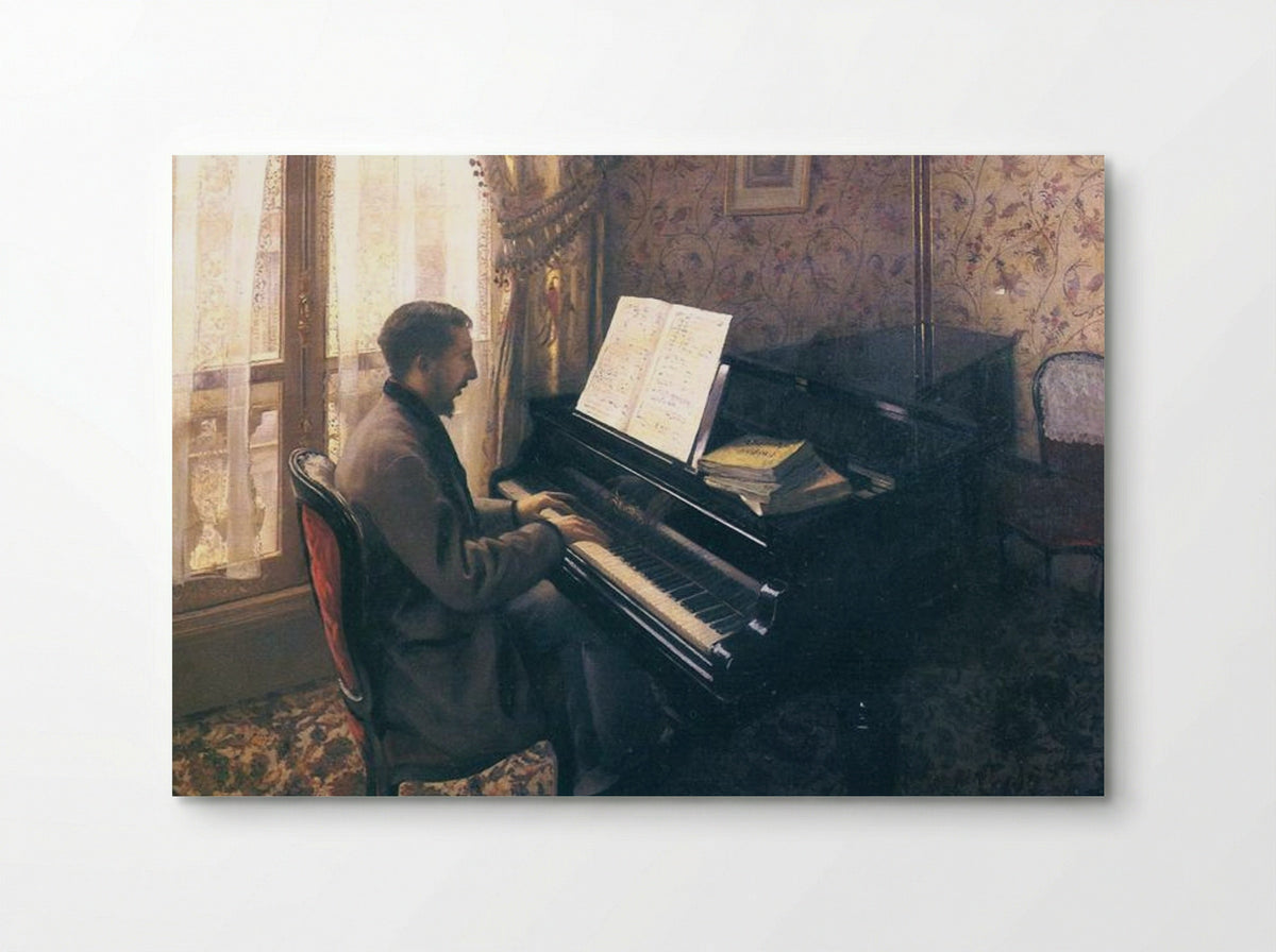 Young Man at the Piano - Gustave Caillebotte - Poster