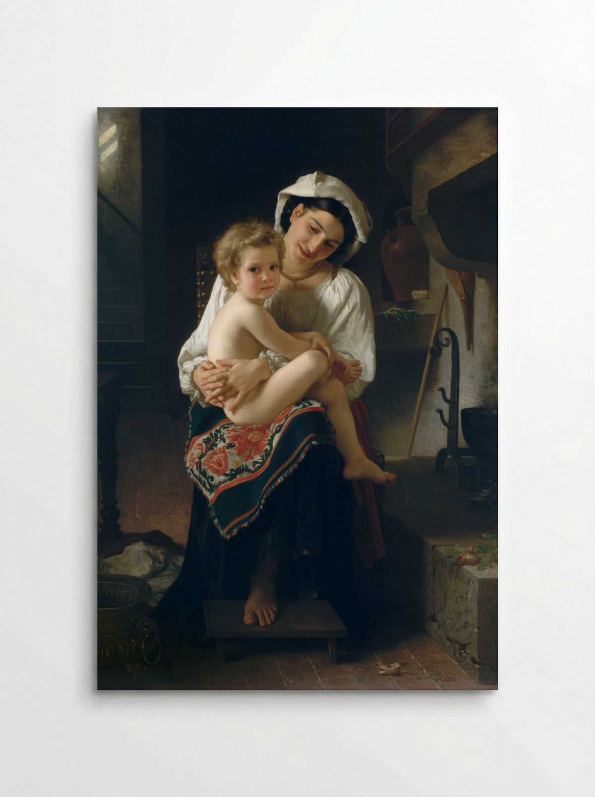 Young Mother Gazing at Her Child - William-Adolphe Bouguereau - Poster