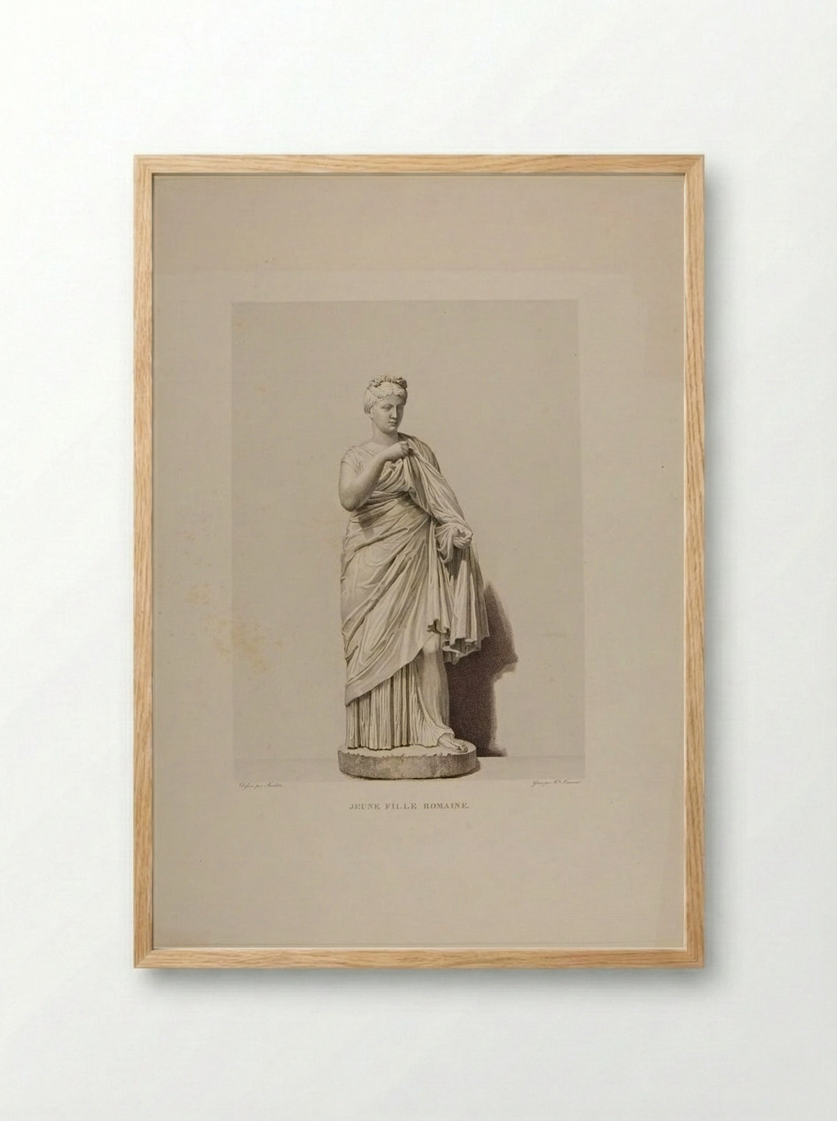 Young Roman Girl - Pierre Louis Henri Laurent - Framed Print Wood