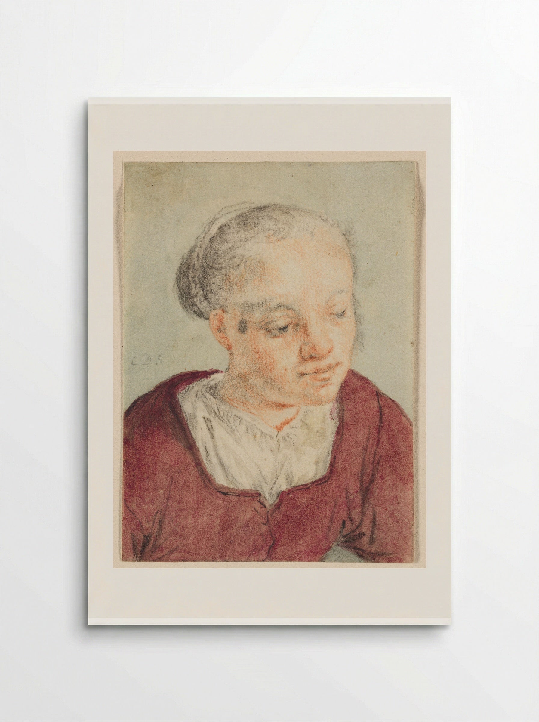 Young Woman Looking Down - Cornelis Dusart - Poster