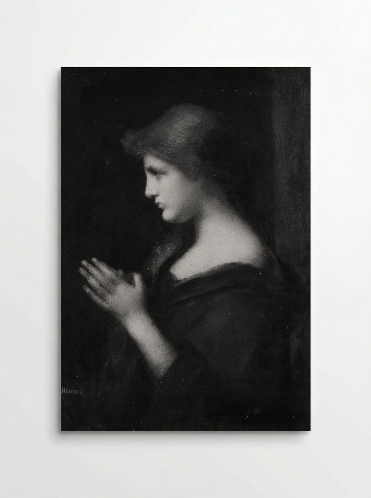 Young Woman Praying - Jean-Jacques Henner - Poster