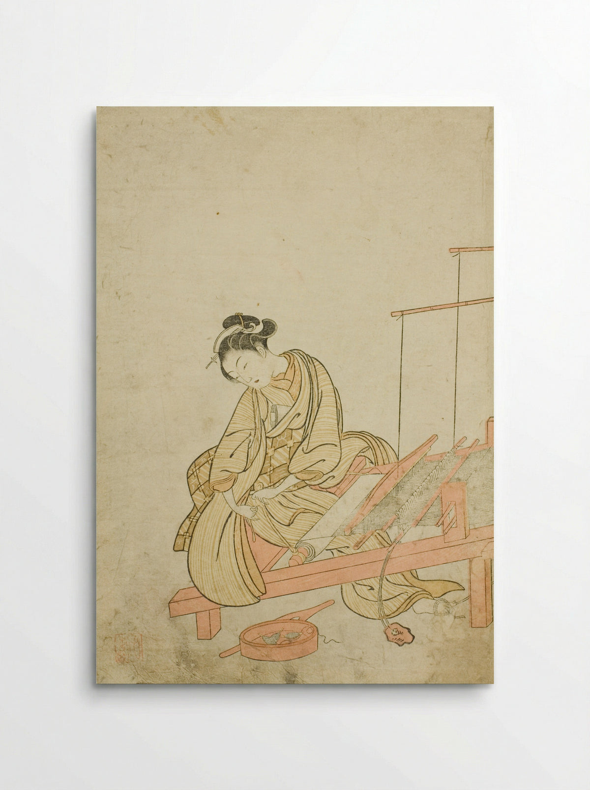 Young Woman at a Loom - Suzuki Harunobu - Poster