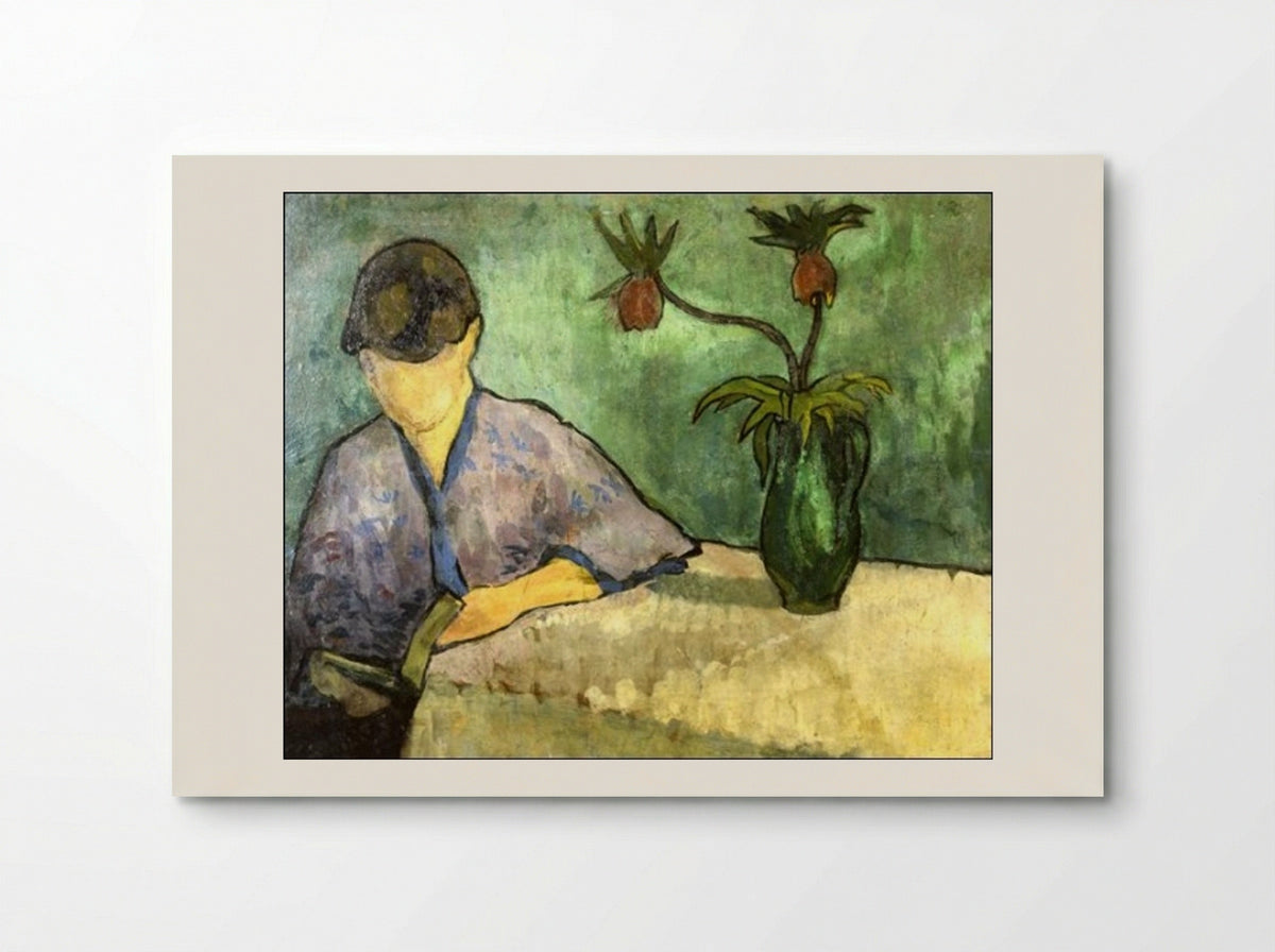 Young Woman in Kimono, Reading - Émile Bernard - Poster