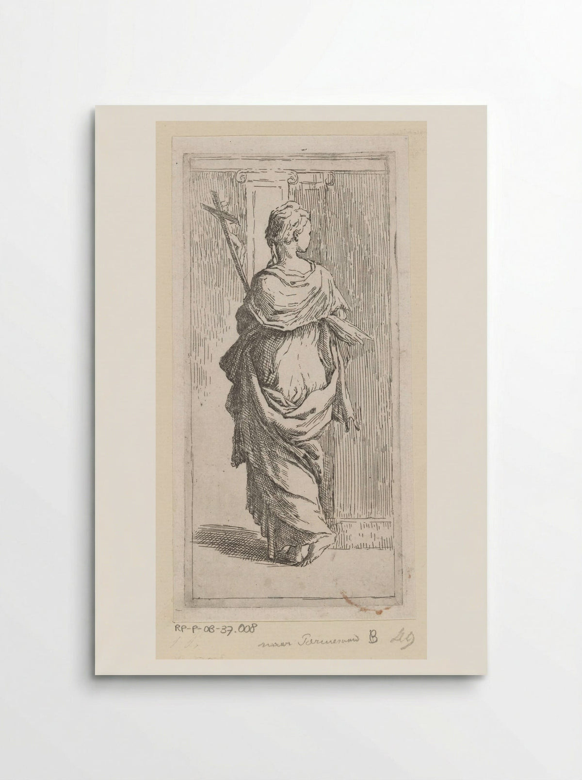 Young Woman with a Crucifix, Seen from Behind - Guido Reni - Poster