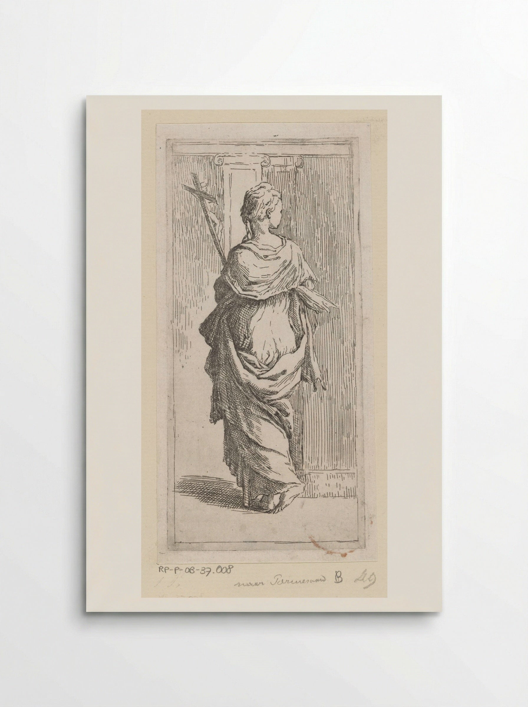 Young Woman with a Crucifix, Seen from Behind - Guido Reni - Poster