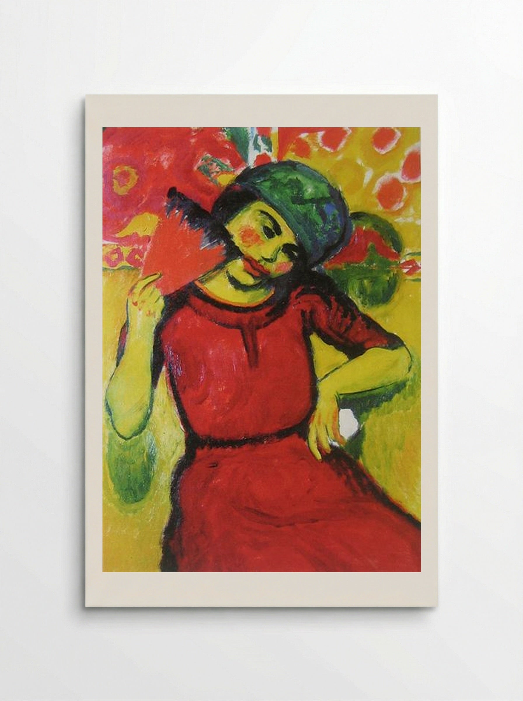 Young Woman with a Red Fan - Max Pechstein - Poster