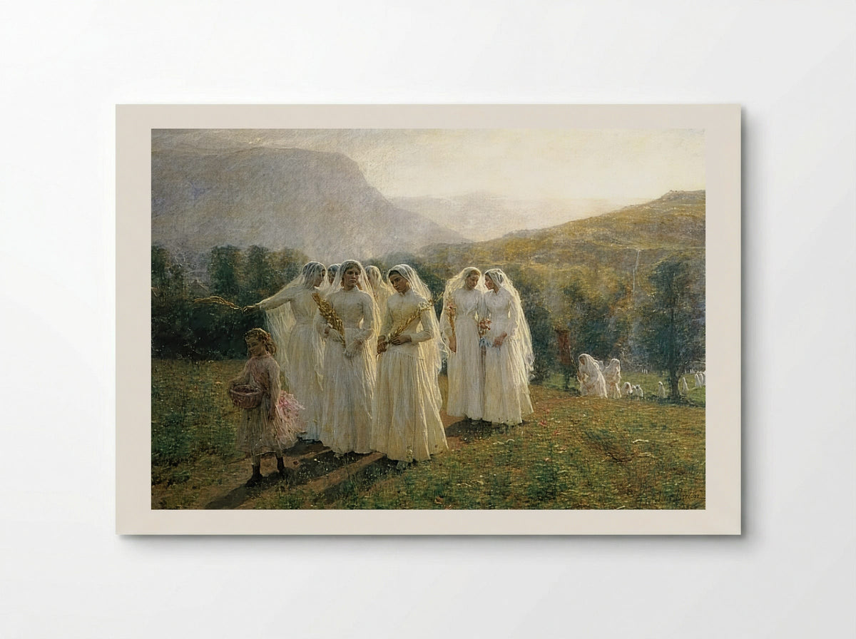 Young Women Going to a Procession - Jules Breton - Poster