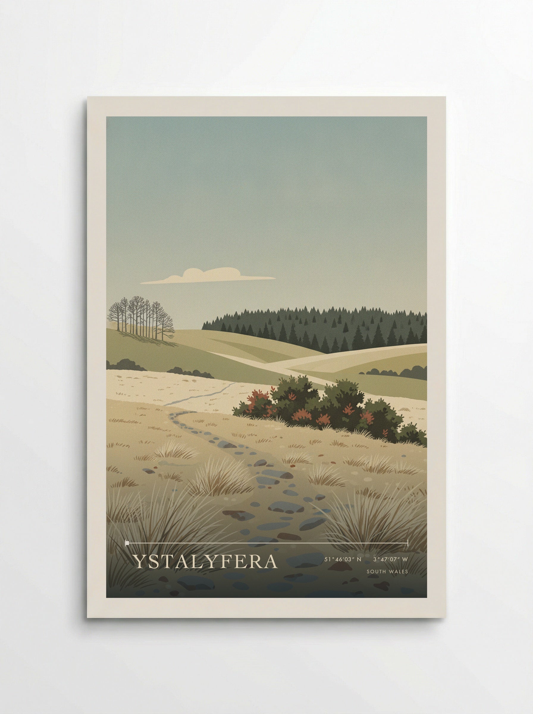 Ystalyfera South Wales Wales Travel Poster - Poster