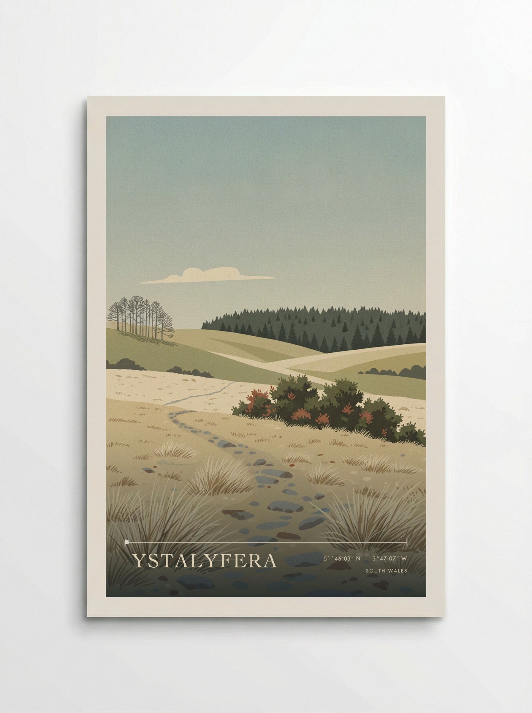 Ystalyfera South Wales Wales Travel Poster - Poster