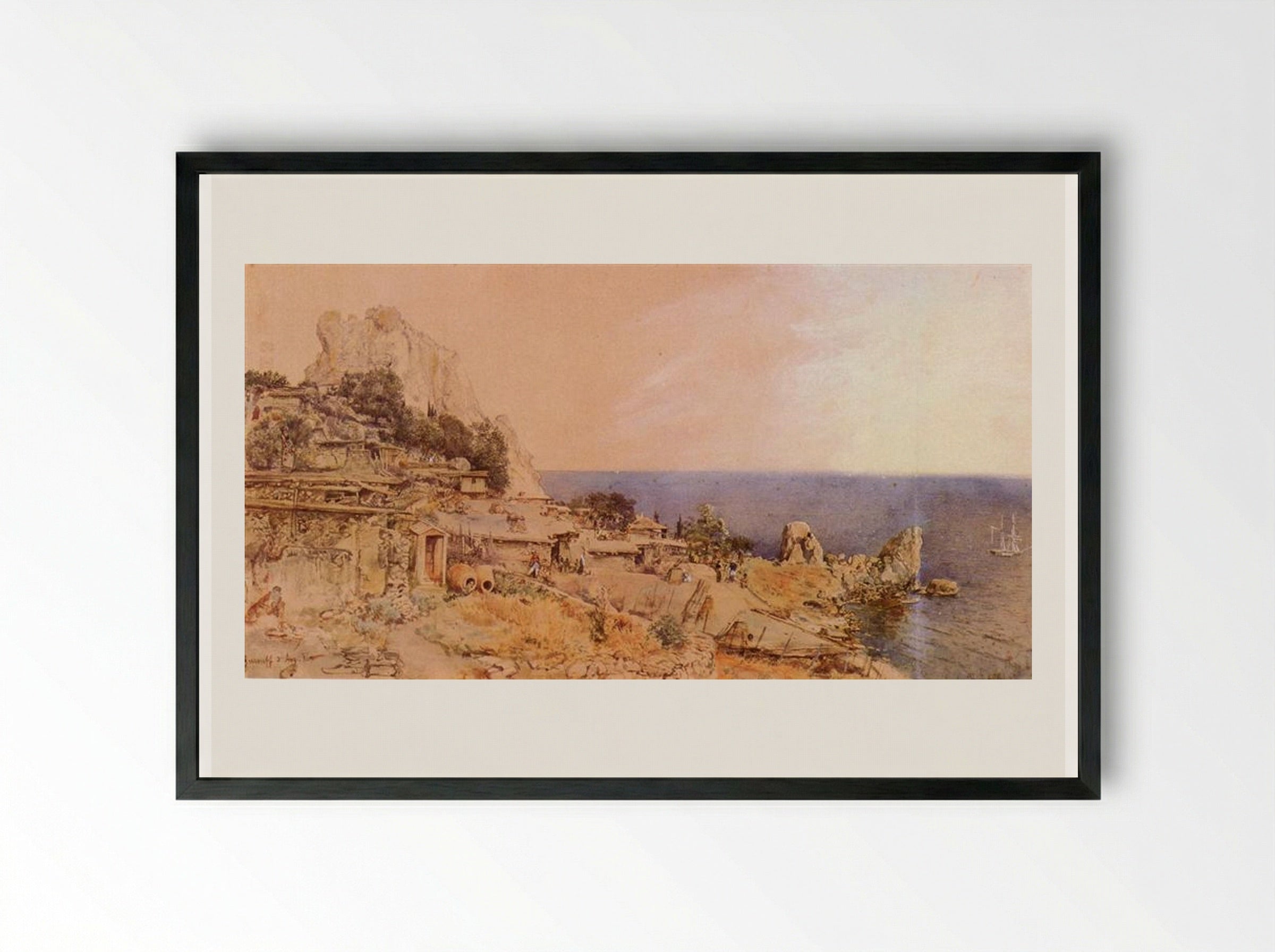 Yursuff - Rudolf von Alt - Framed Print Black