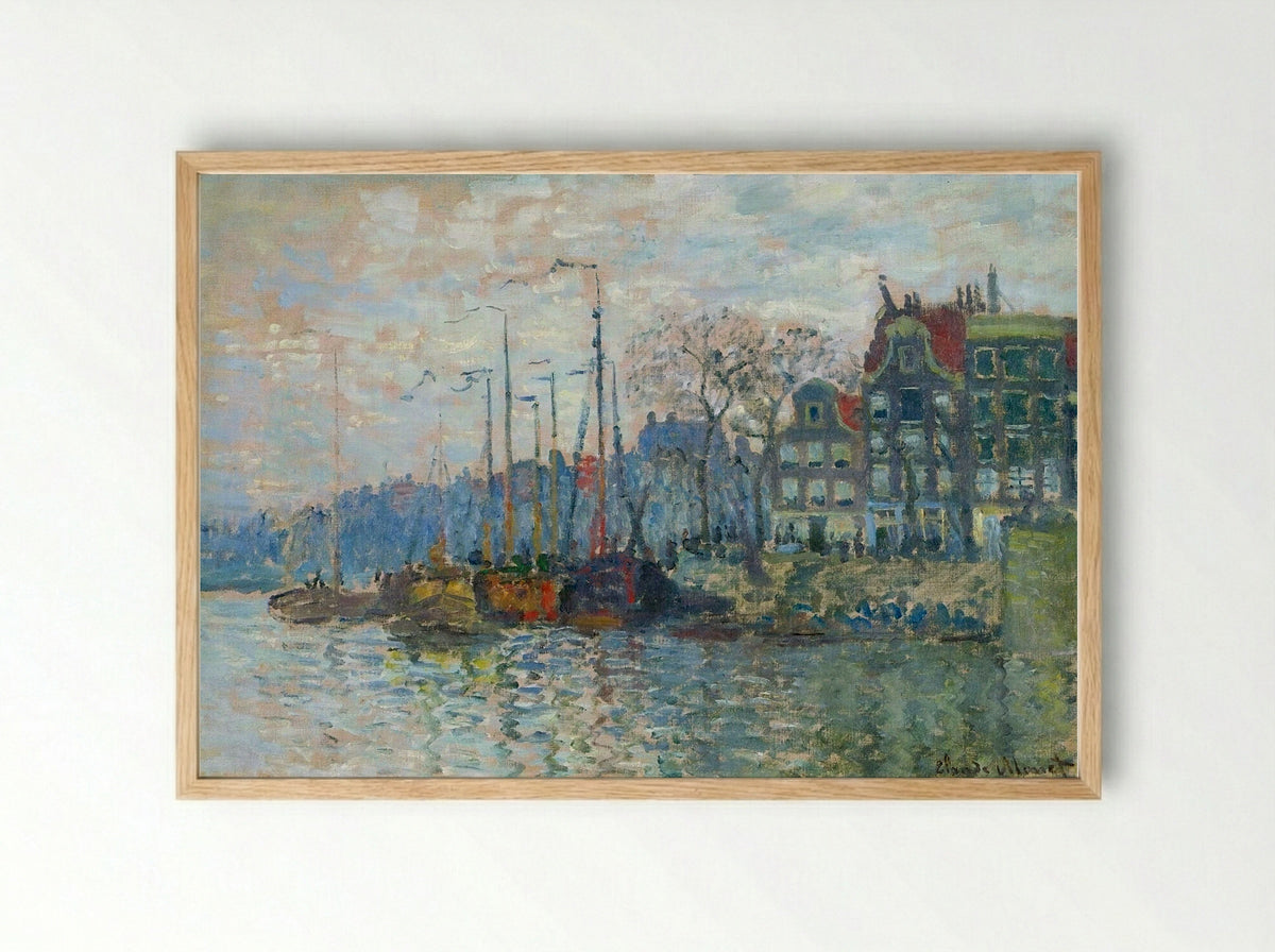 Zaandam, The Dike - Claude Monet - Framed Print Wood