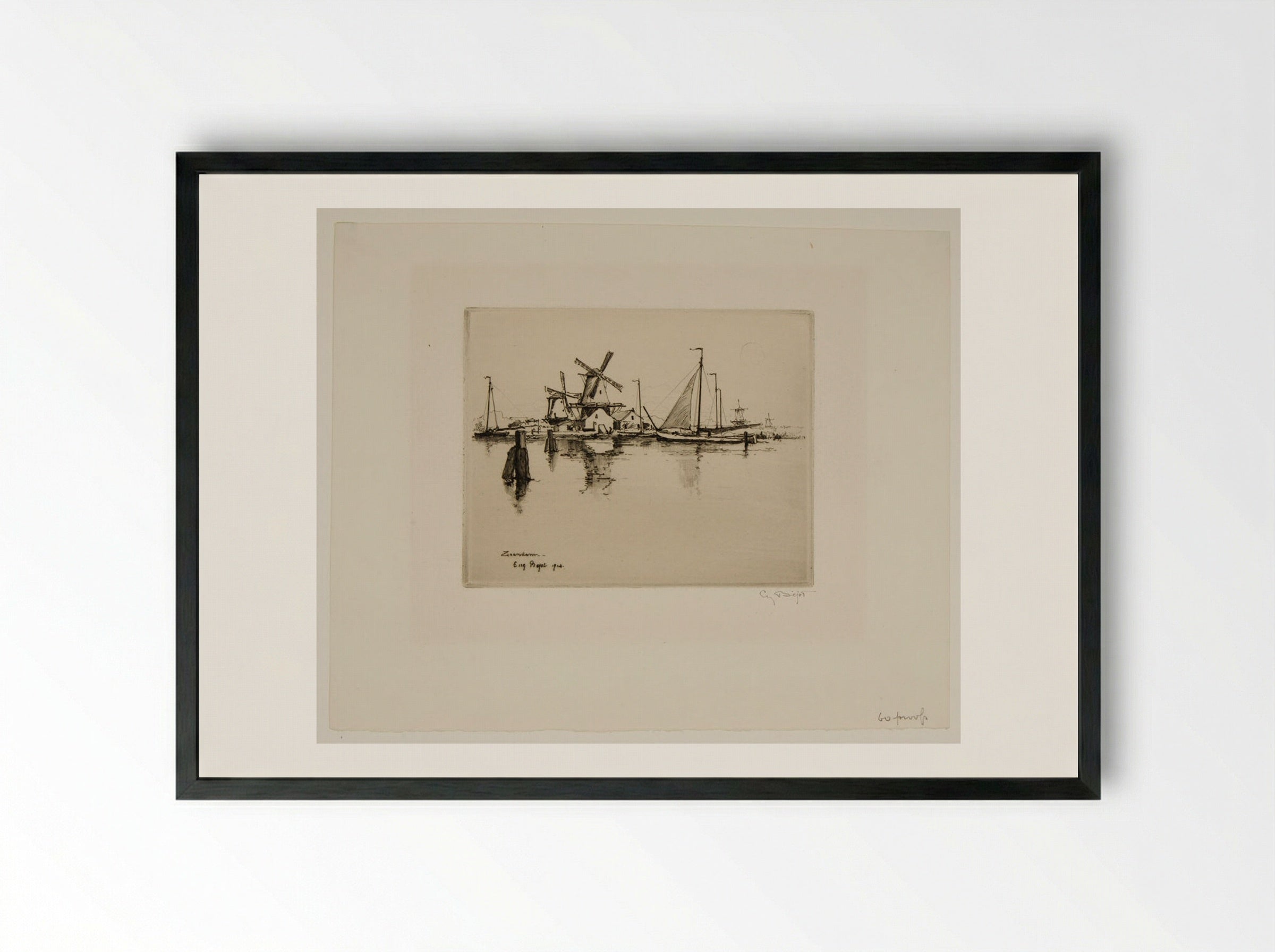 Zaandam - Eugène Béjot - Framed Print Black
