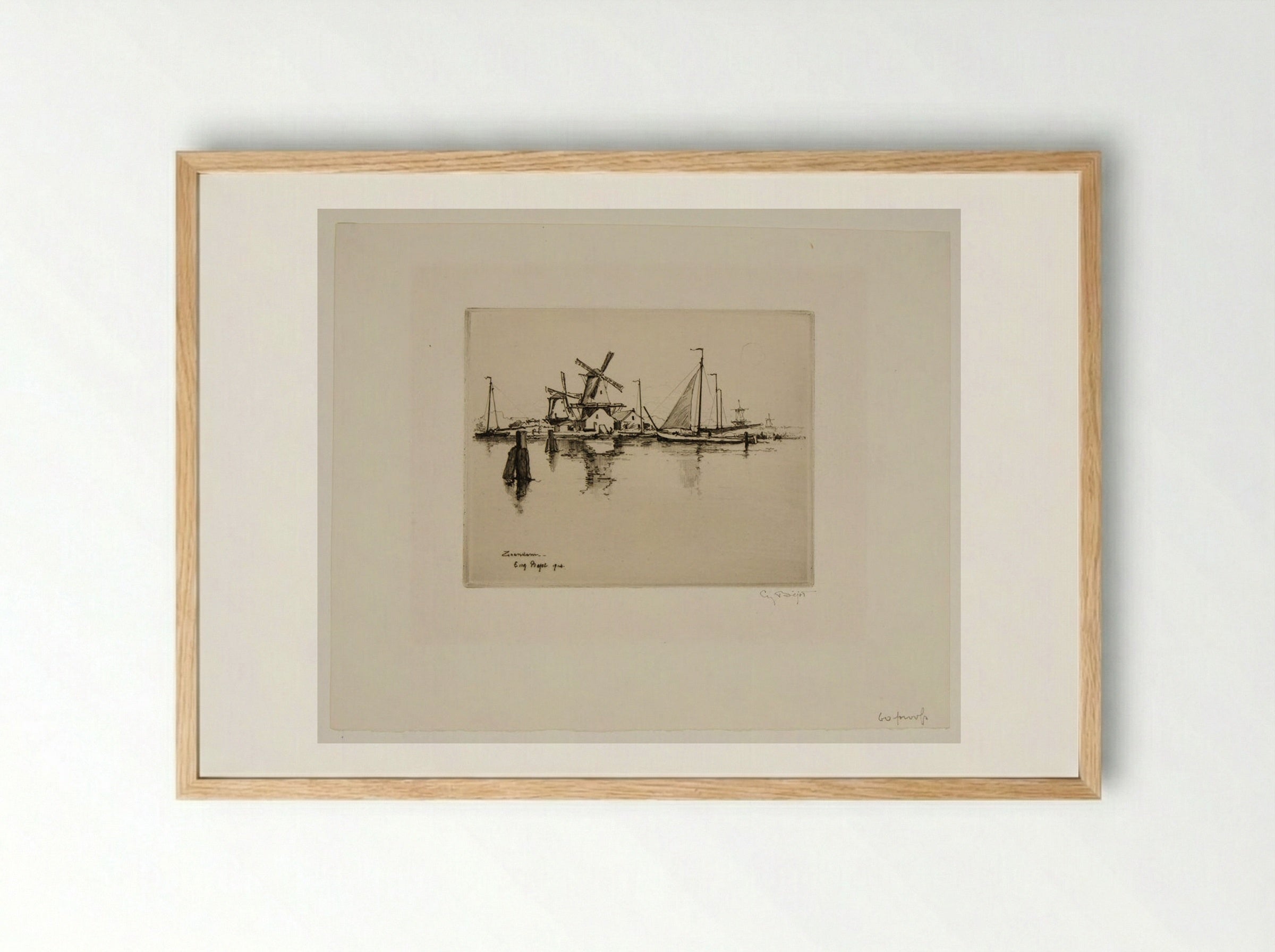 Zaandam - Eugène Béjot - Framed Print Wood