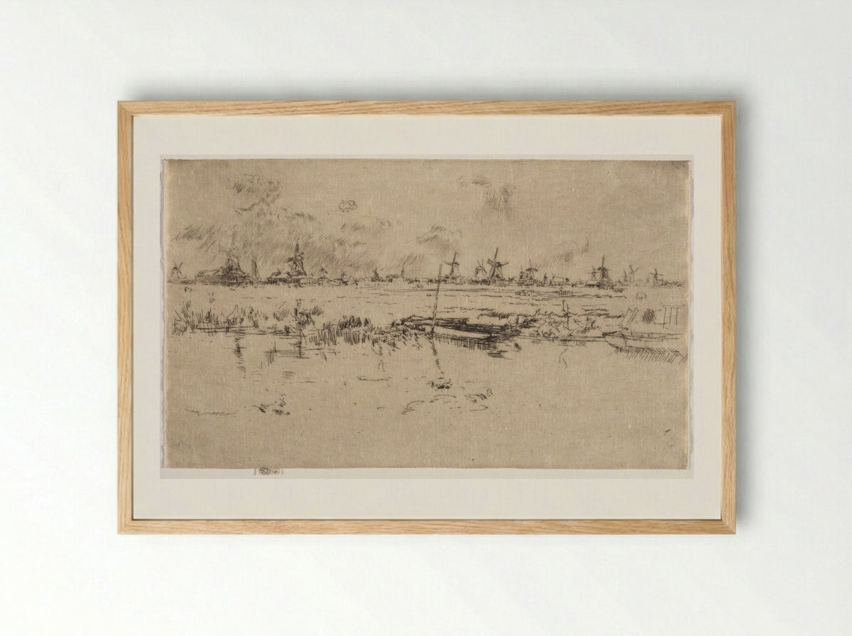 Zaandam - James McNeill Whistler - Framed Print Wood