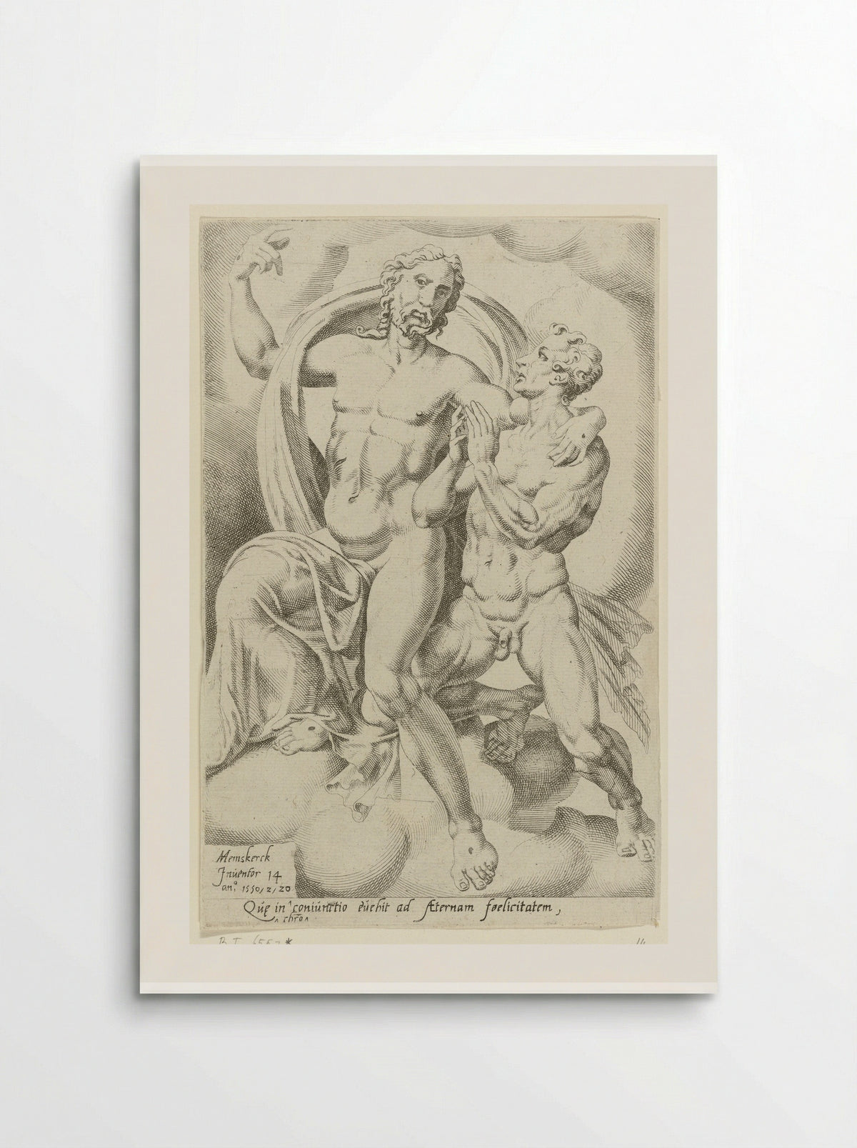 Zaligheid wordt bereikt door een te worden met Christus - Dirck Volckertsz. Coornhert - Poster