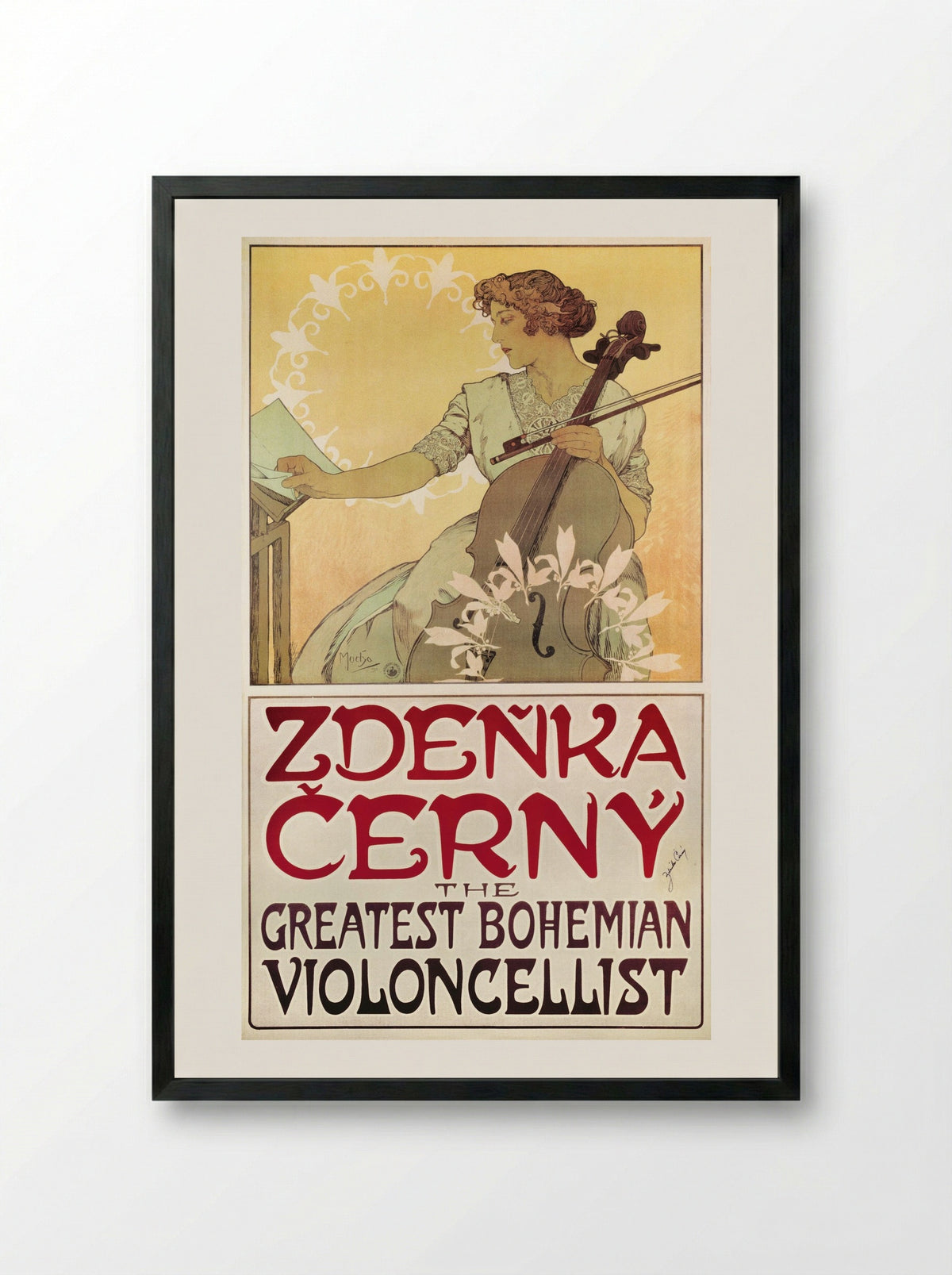 Zdenka Cerny - Alphonse Mucha - Framed Print Black
