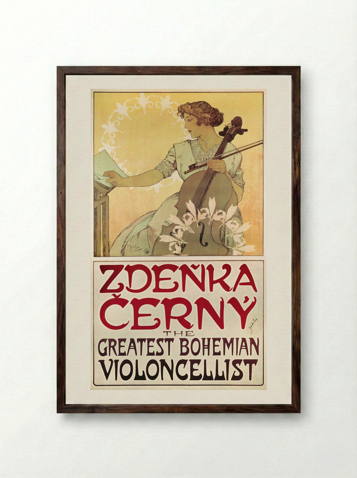 Zdenka Cerny - Alphonse Mucha - Framed Print Dark Wood