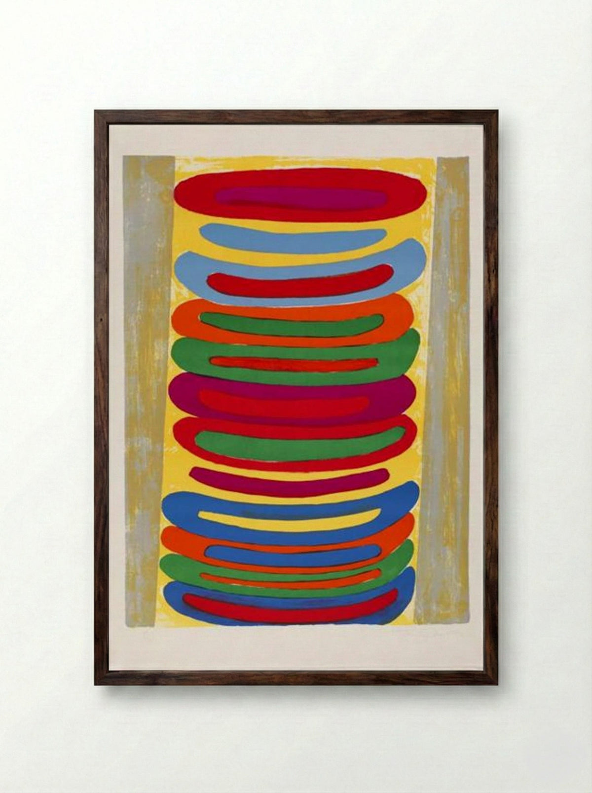 Zebra - Terry Frost - Framed Print Dark Wood
