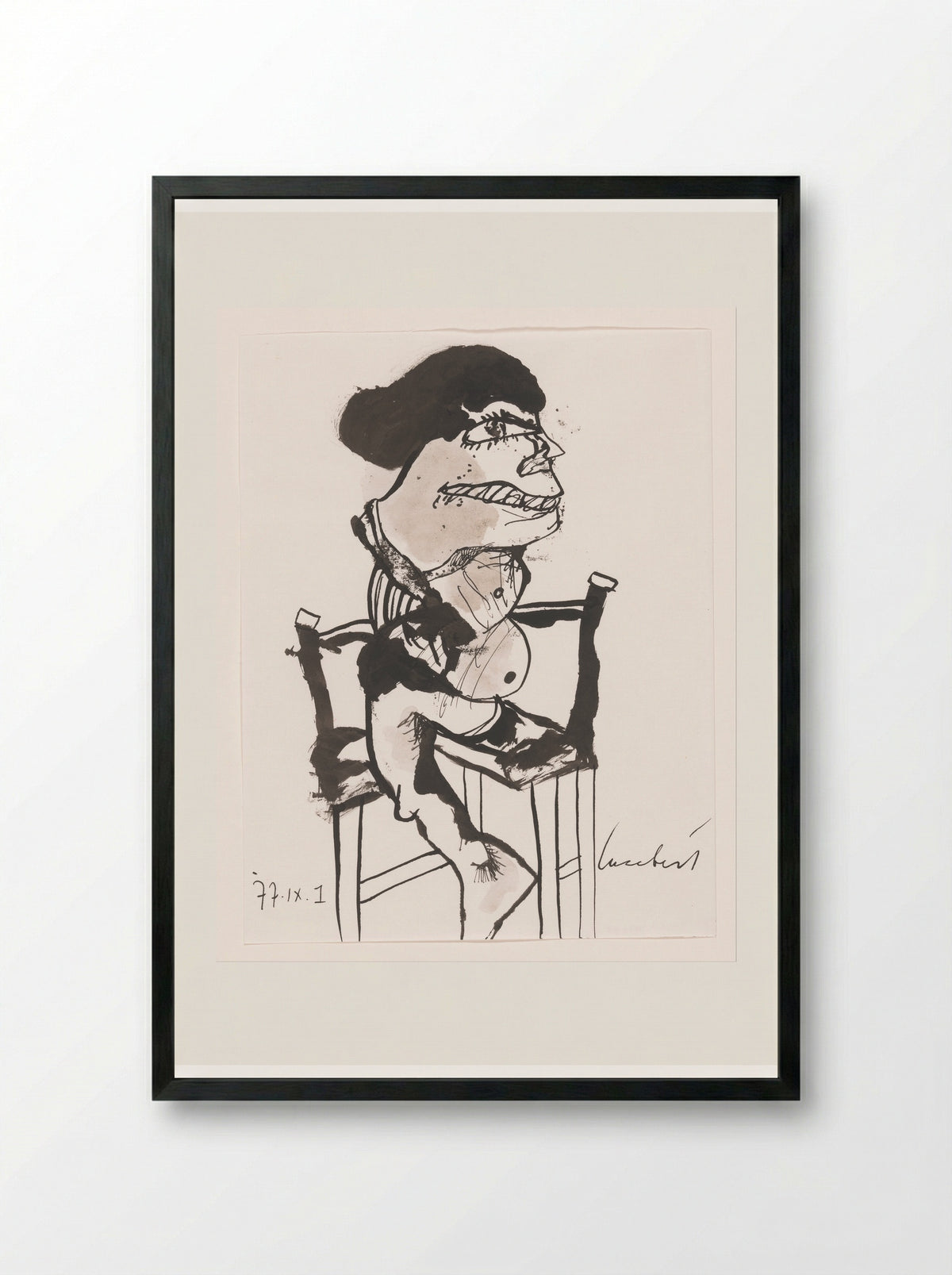 Zeemeermin - Lucebert - Framed Print Black