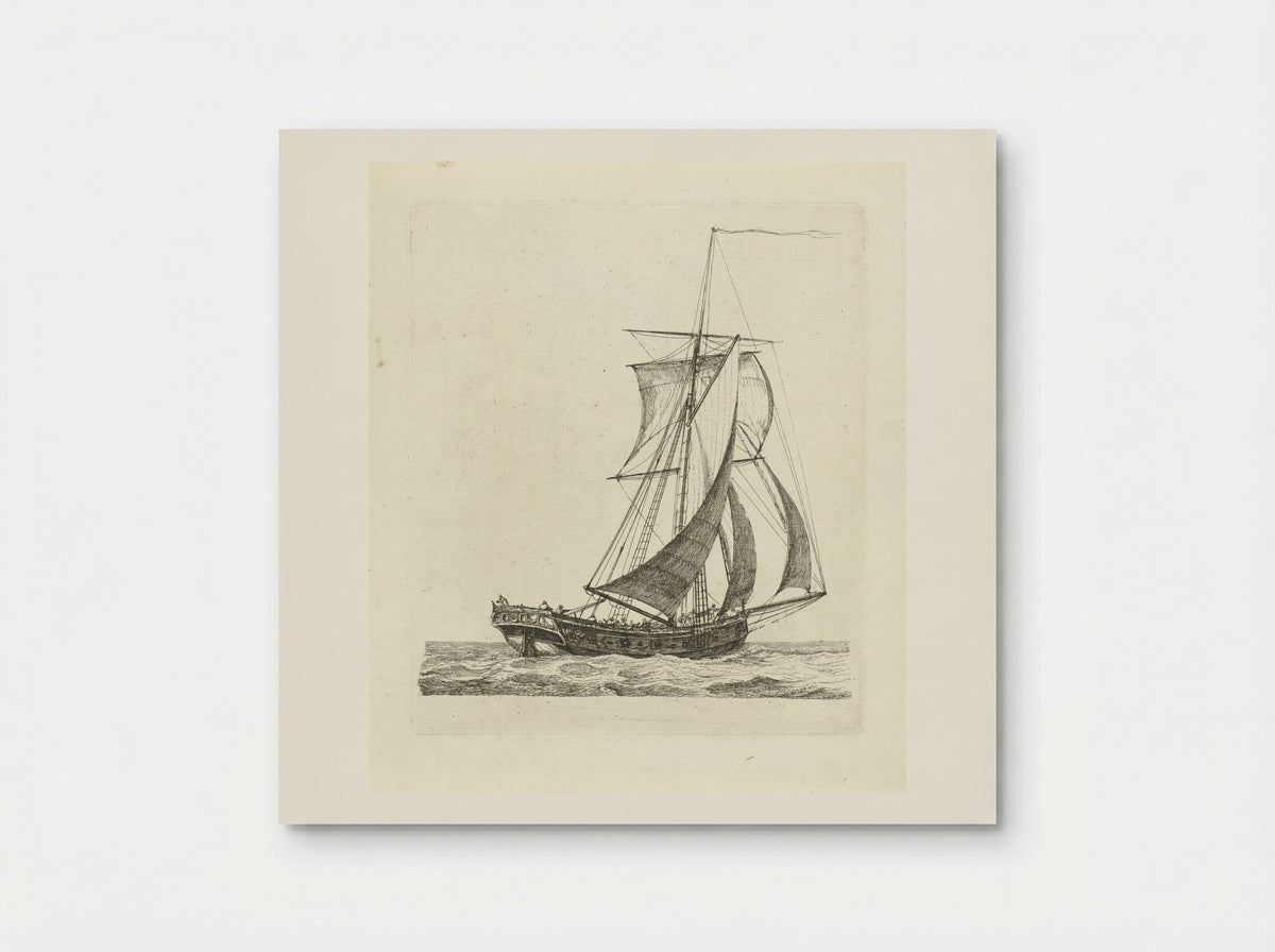 Zeilschip met wind in de zeilen - Gerrit Groenewegen - Poster