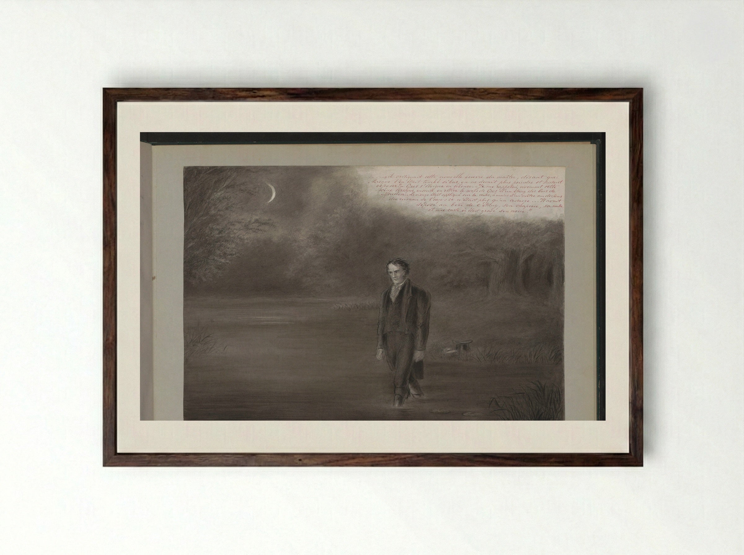 Zelfmoord van Jean-Antoine Gros - Alexander Ver Huell - Framed Print Dark Wood