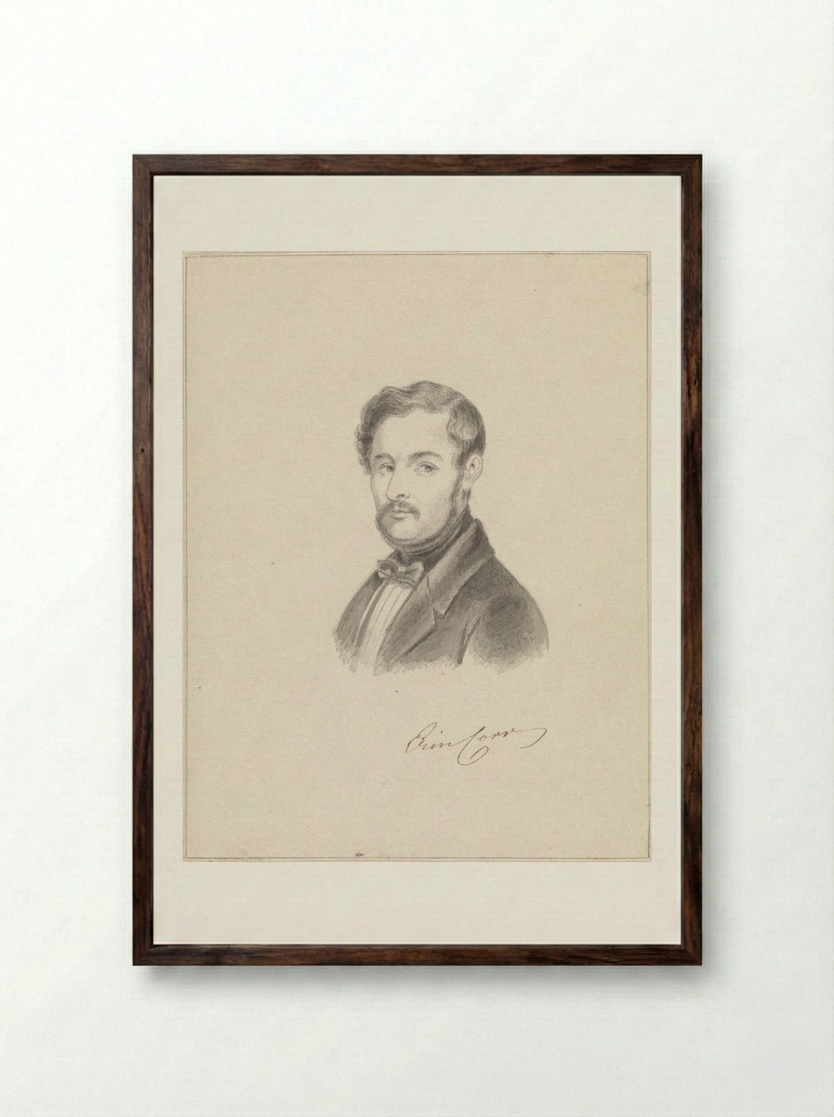 Zelfportret van Erin Corr - Erin Corr - Framed Print Dark Wood