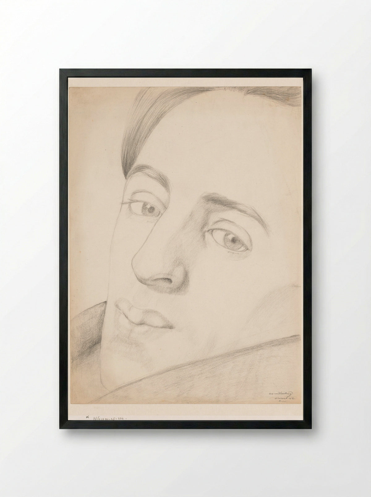 Zelfportret: B-1-1, 11 maart - Cor van Teeseling - Framed Print Black