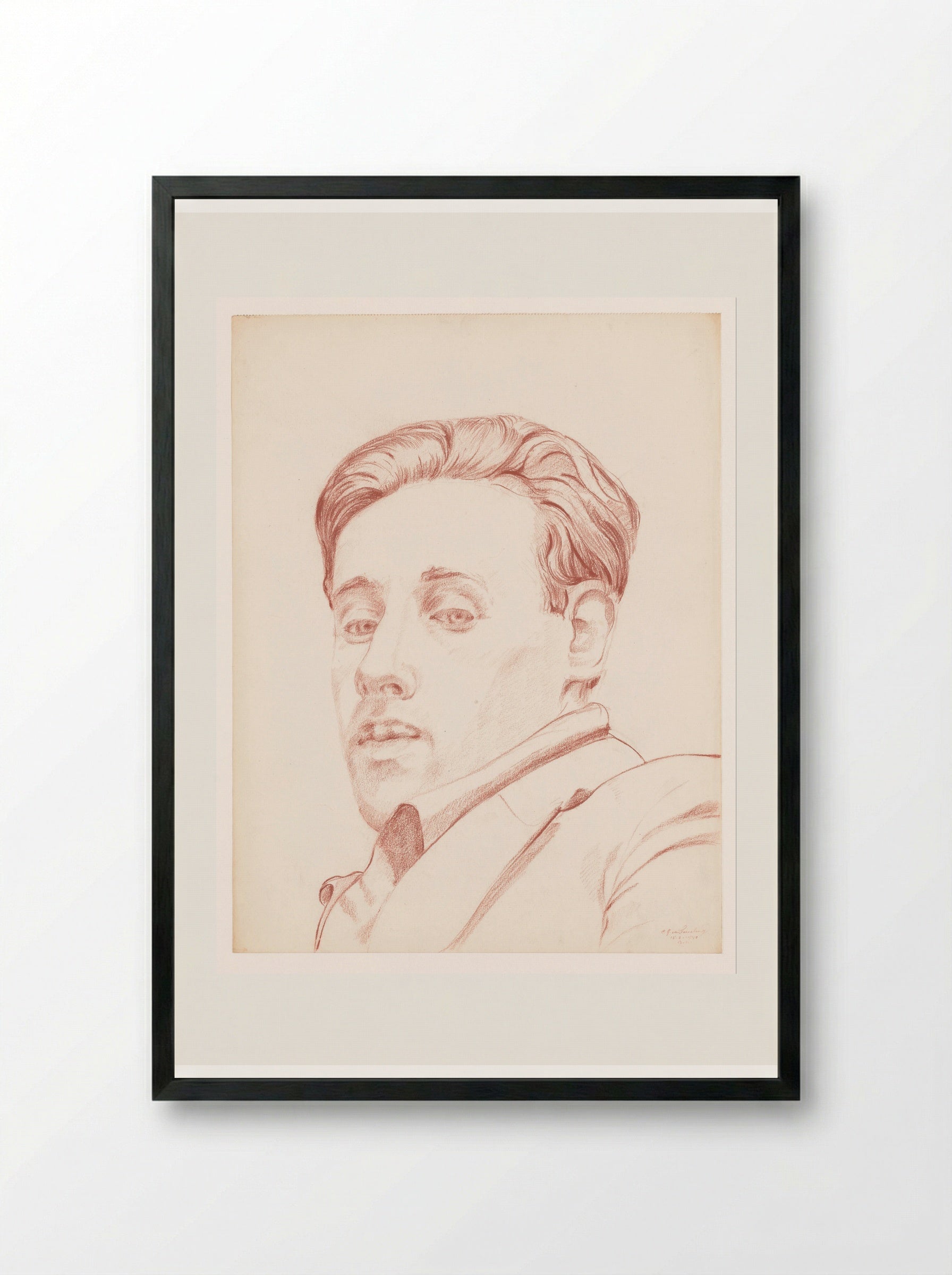 Zelfportret: B-1-1, 15 februari - Cor van Teeseling - Framed Print Black
