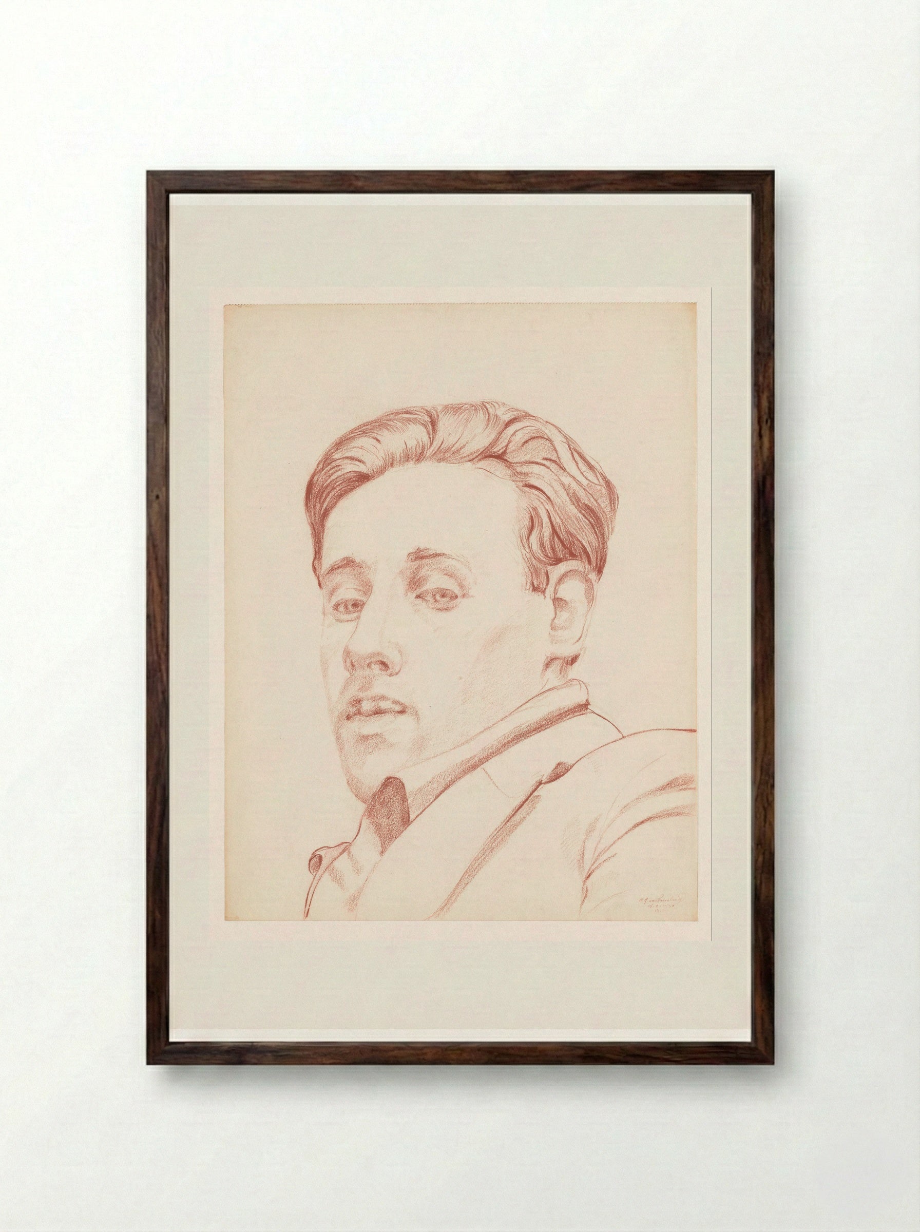 Zelfportret: B-1-1, 15 februari - Cor van Teeseling - Framed Print Dark Wood