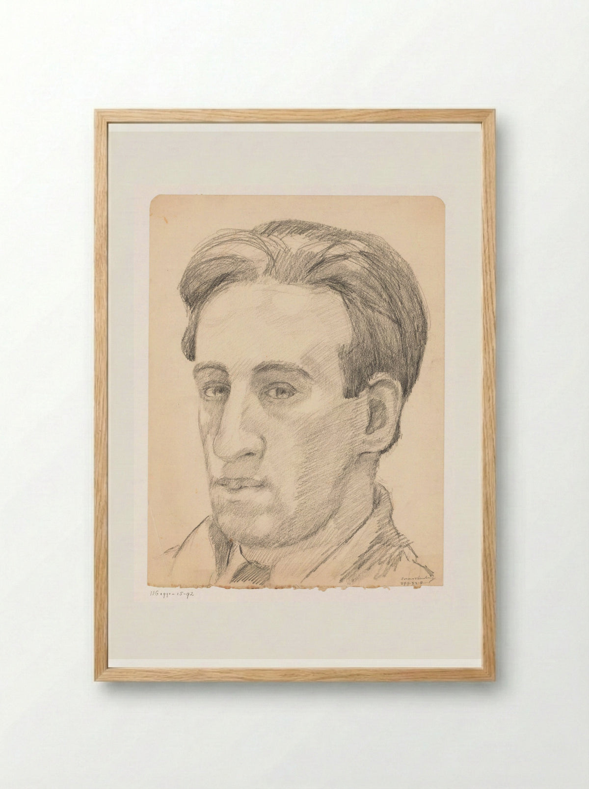 Zelfportret: B-1-1, 27 februari - Cor van Teeseling - Framed Print Wood