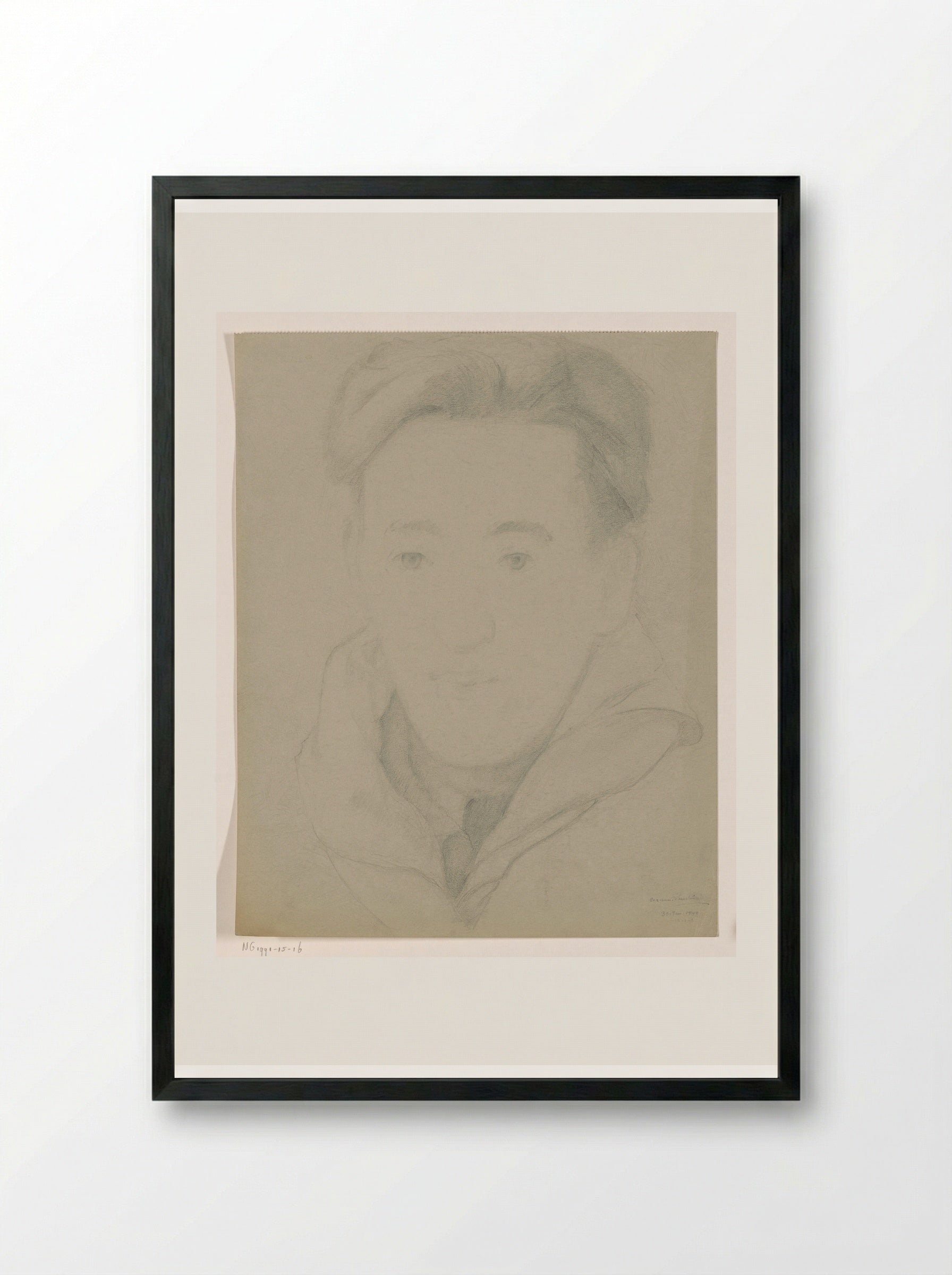 Zelfportret: B-1-1, 30 januari - Cor van Teeseling - Framed Print Black