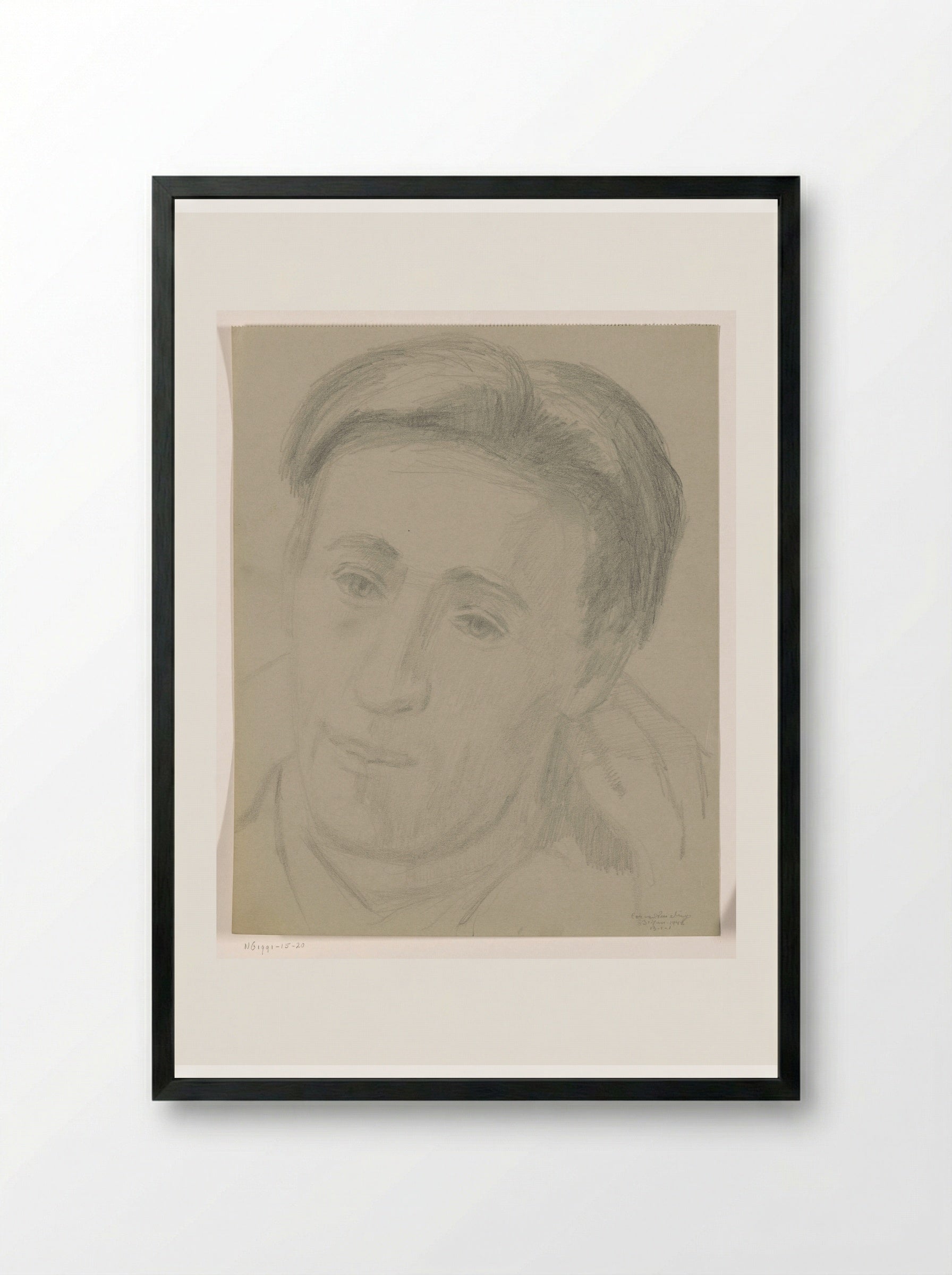 Zelfportret: B-1-1, 31 januari - Cor van Teeseling - Framed Print Black
