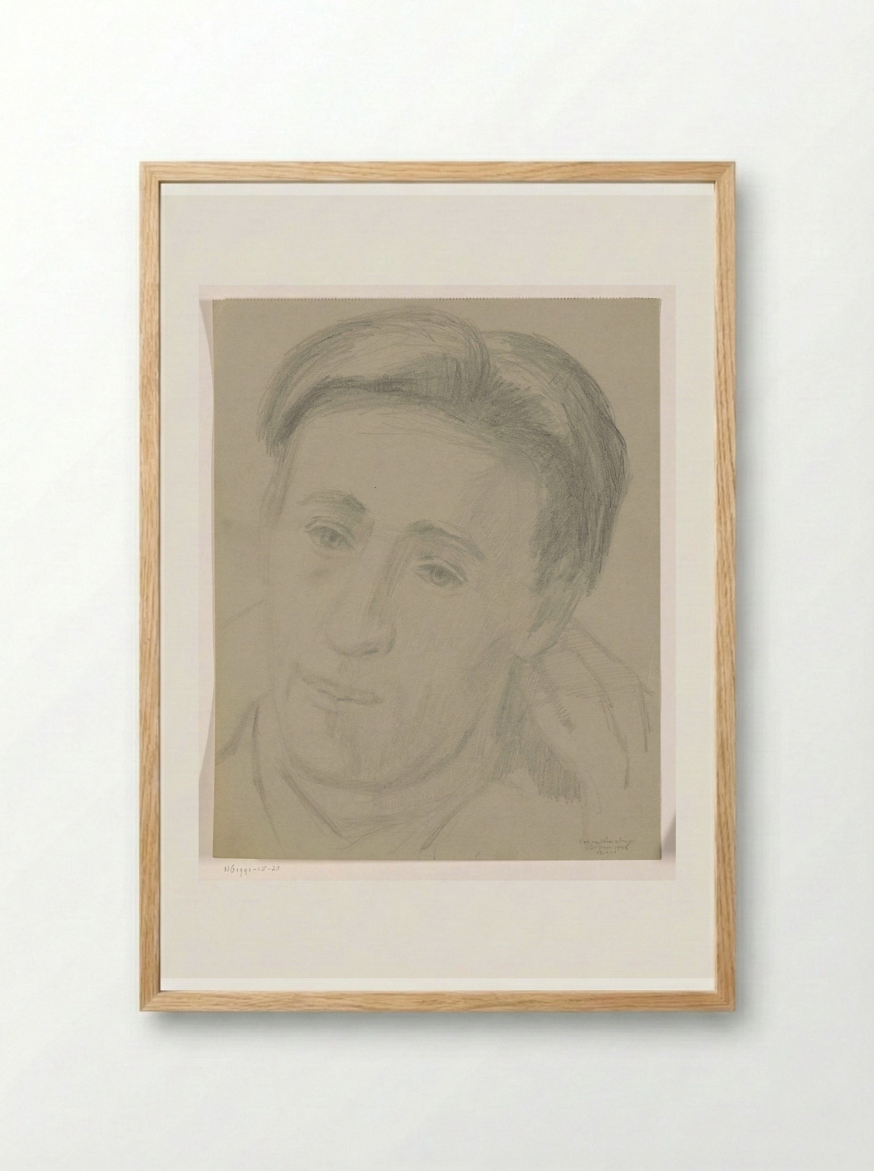 Zelfportret: B-1-1, 31 januari - Cor van Teeseling - Framed Print Wood