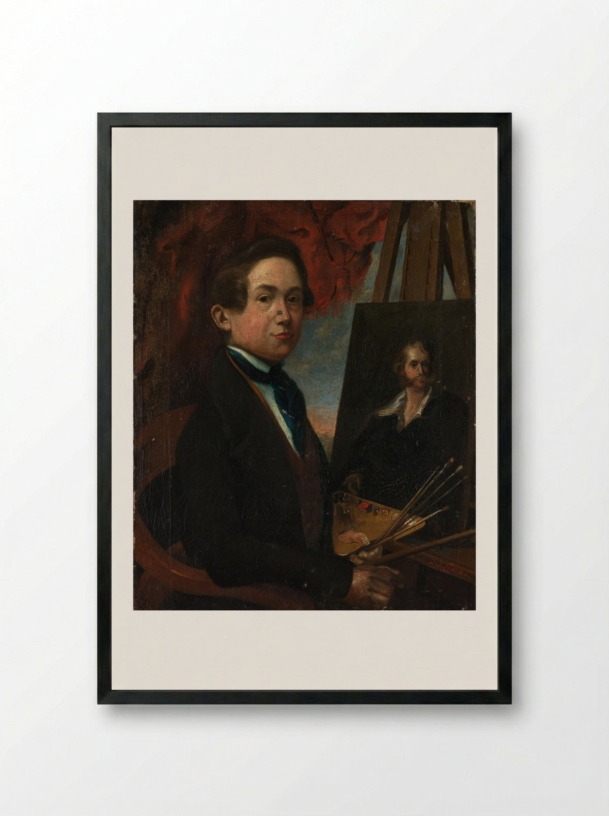 Zelfportret - Johannes Daniël Susan - Framed Print Black