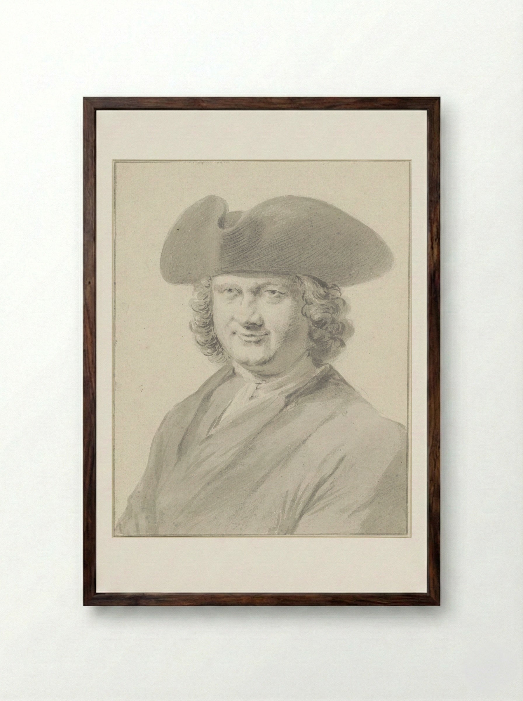 Zelfportret - Cornelis Pronk - Framed Print Dark Wood