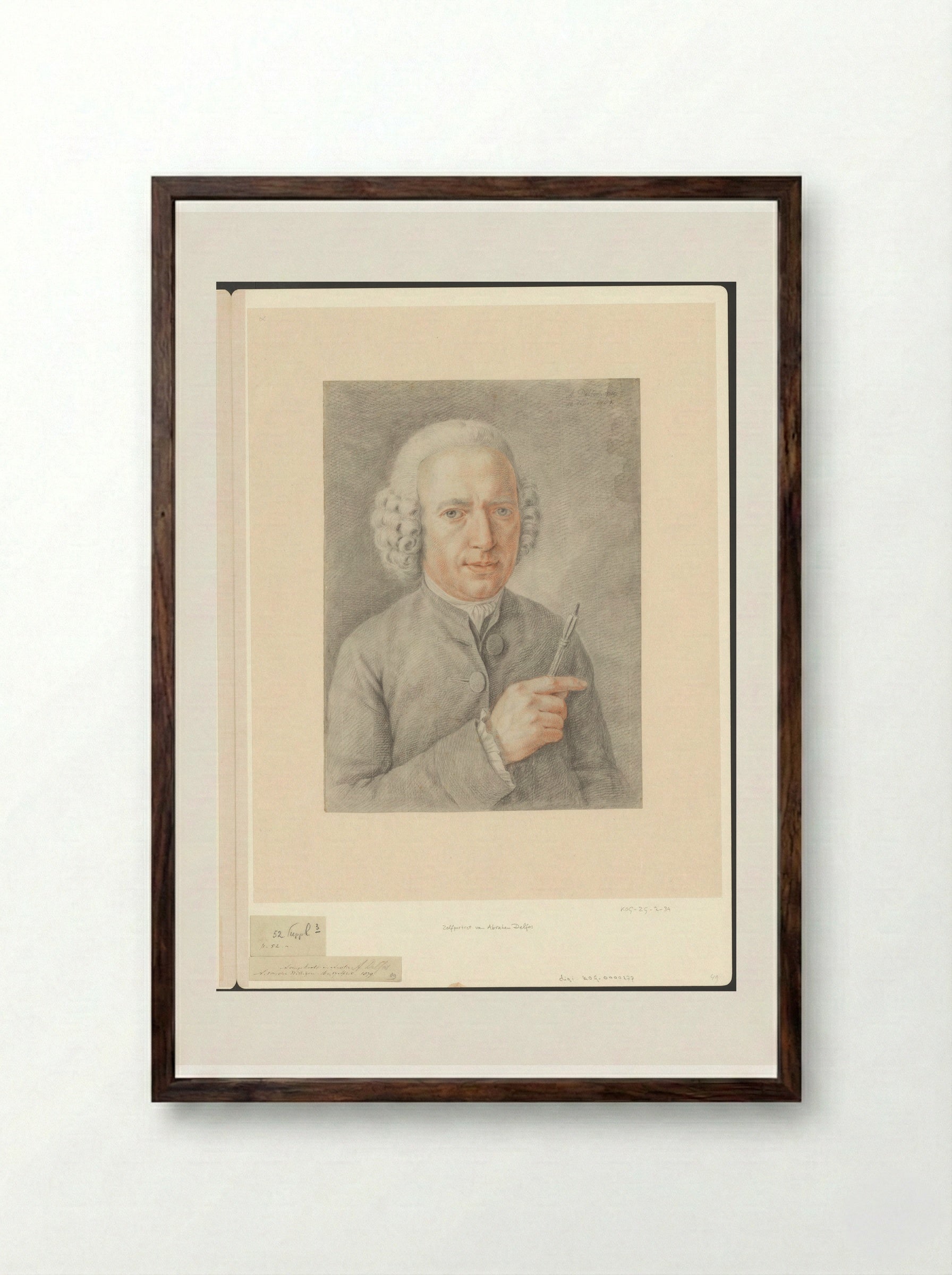 Zelfportret - Abraham Delfos - Framed Print Dark Wood