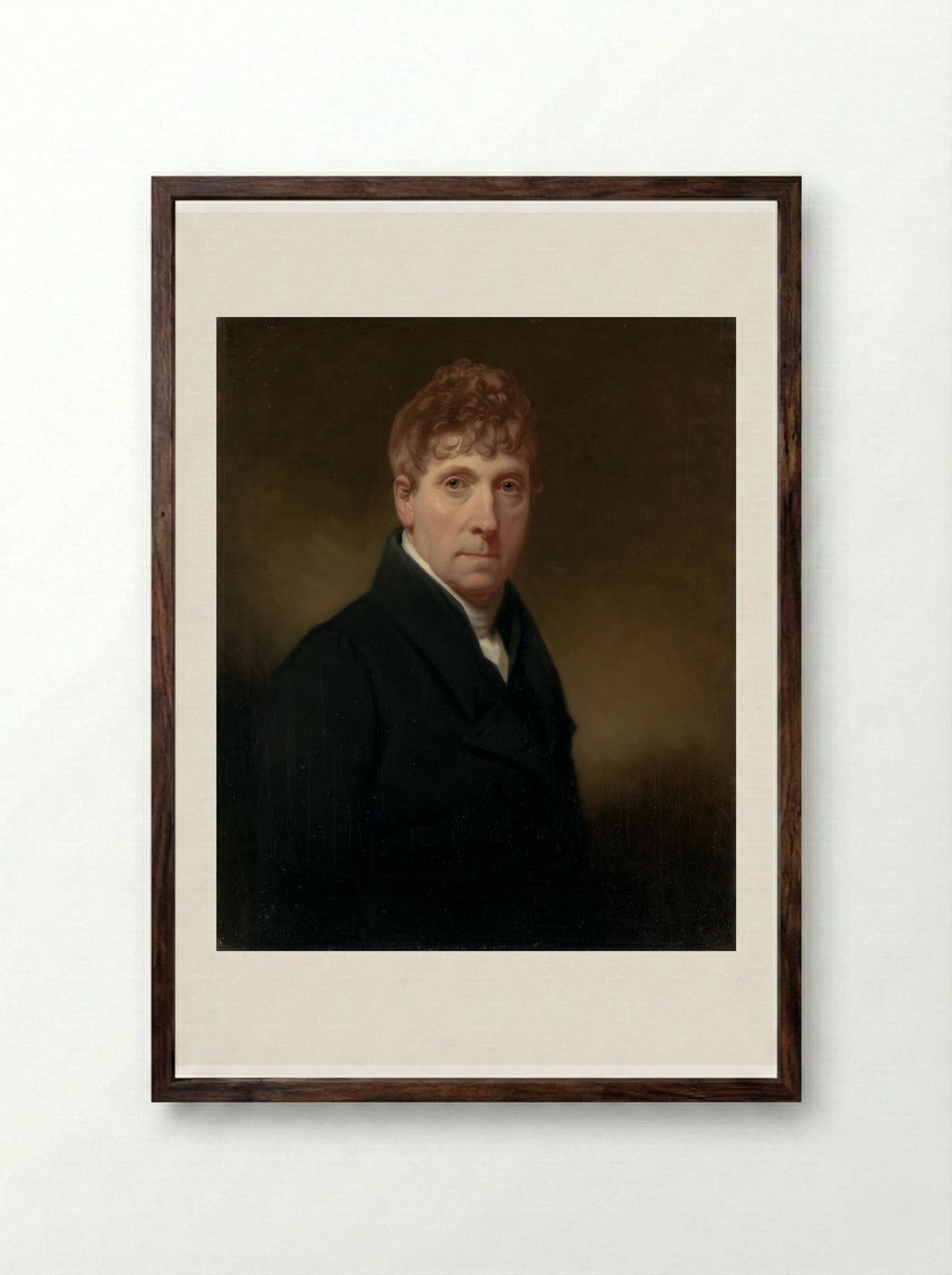 Zelfportret - Charles Howard Hodges - Framed Print Dark Wood