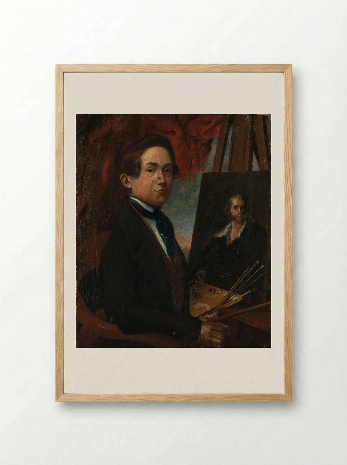 Zelfportret - Johannes Daniël Susan - Framed Print Wood
