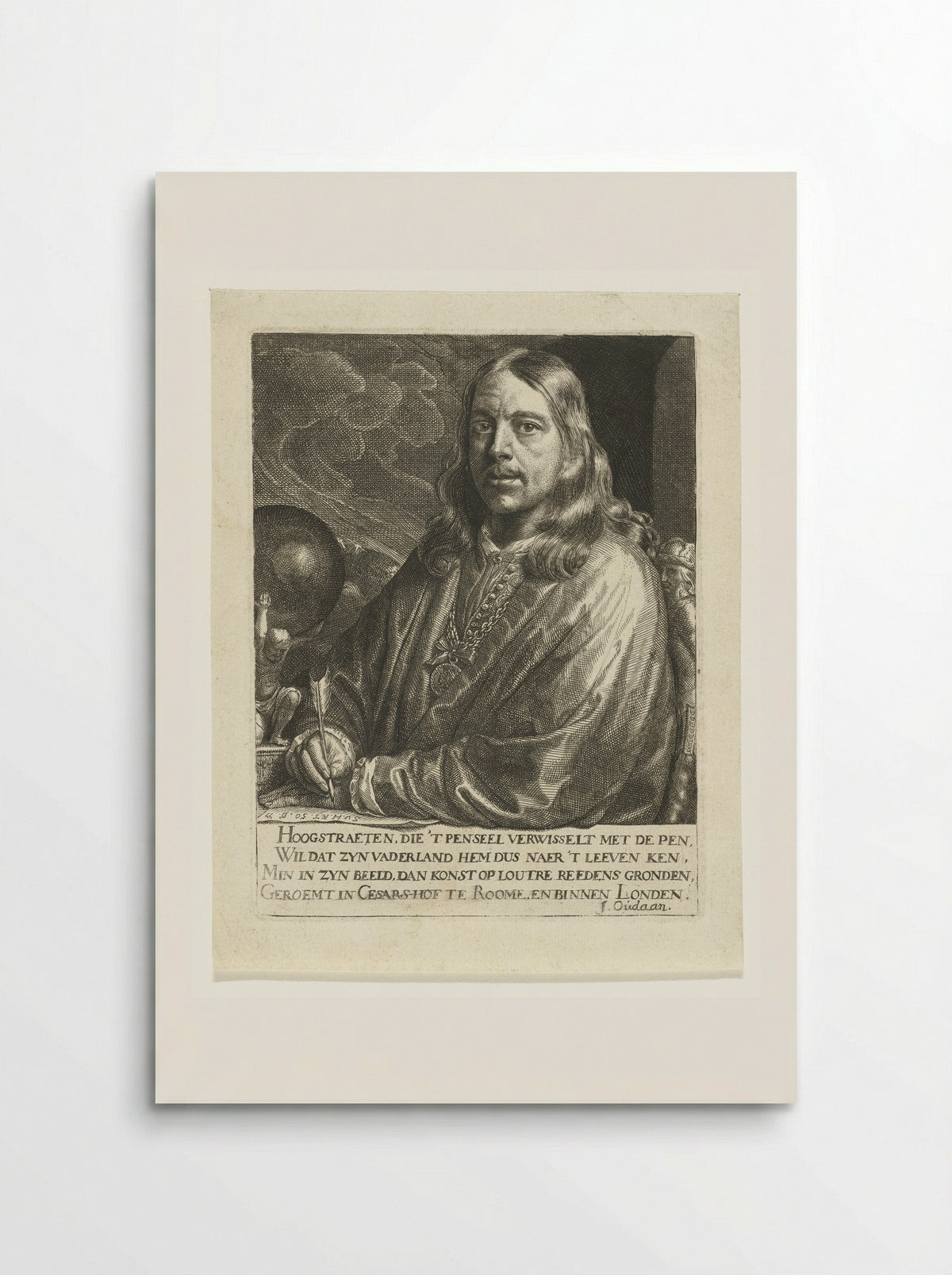 Zelfportret - François van Hoogstraten - Poster