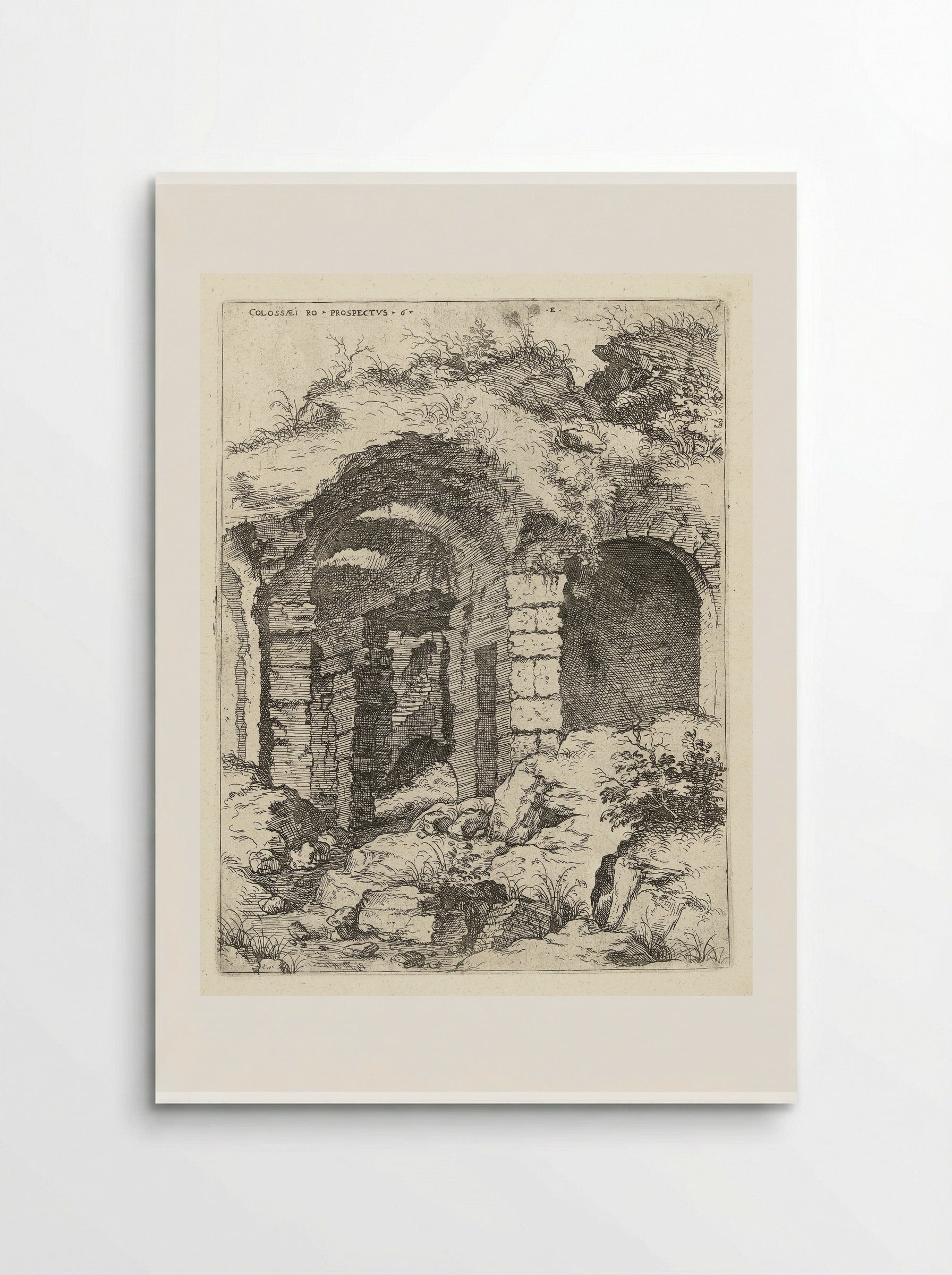 Zesde gezicht op het Colosseum te Rome - Hieronymus Cock - Poster