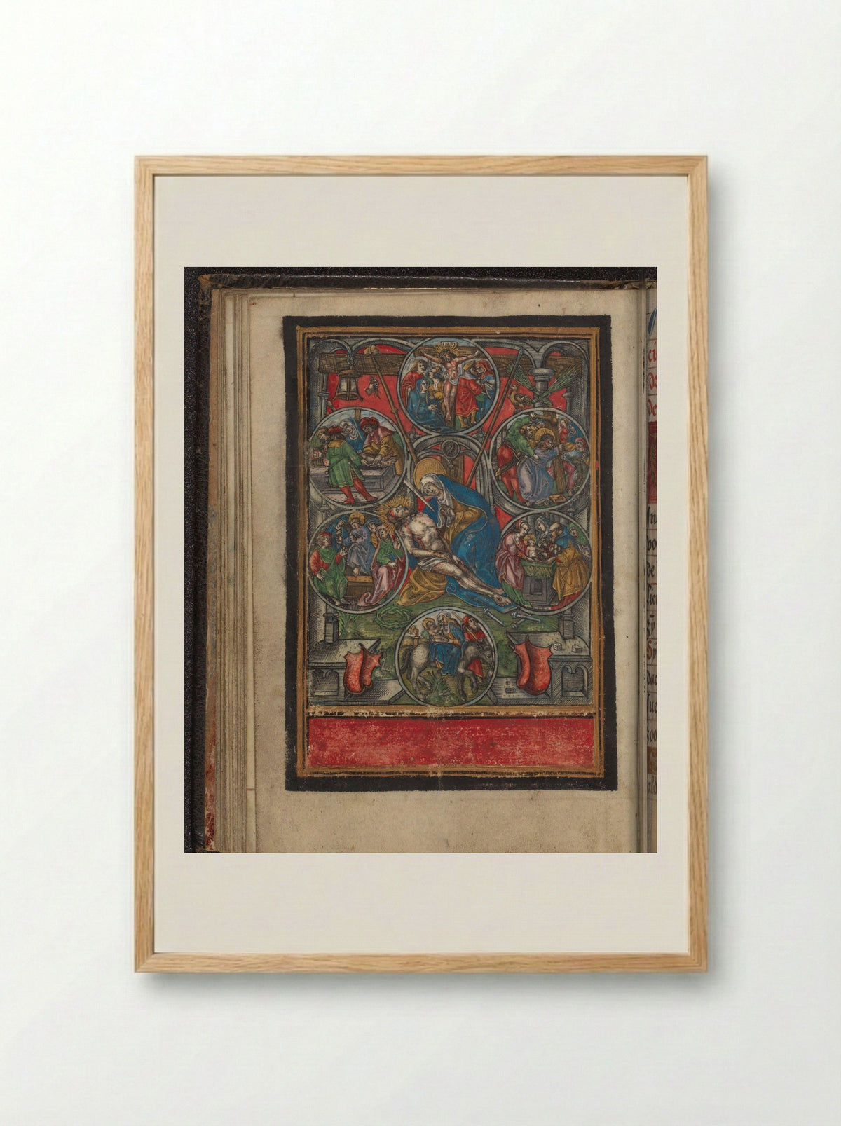 Zeven smarten van Maria - Monogrammist S - Framed Print Wood