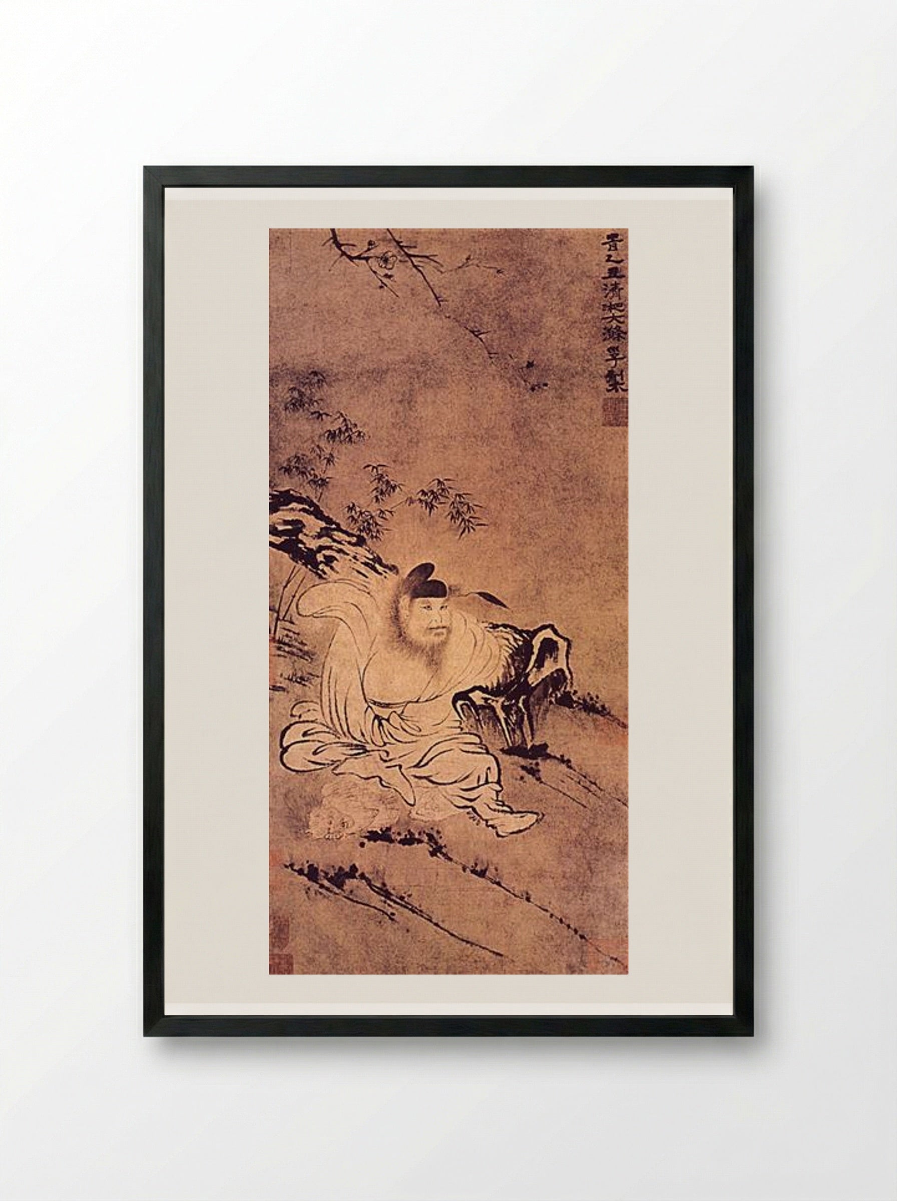 Zhong Kui, Demon Tamer - Shitao - Framed Print Black