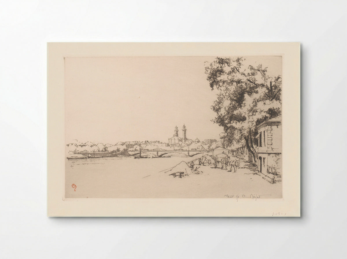 Zicht op de Pont d'Alma in Parijs - Eugène Béjot - Poster