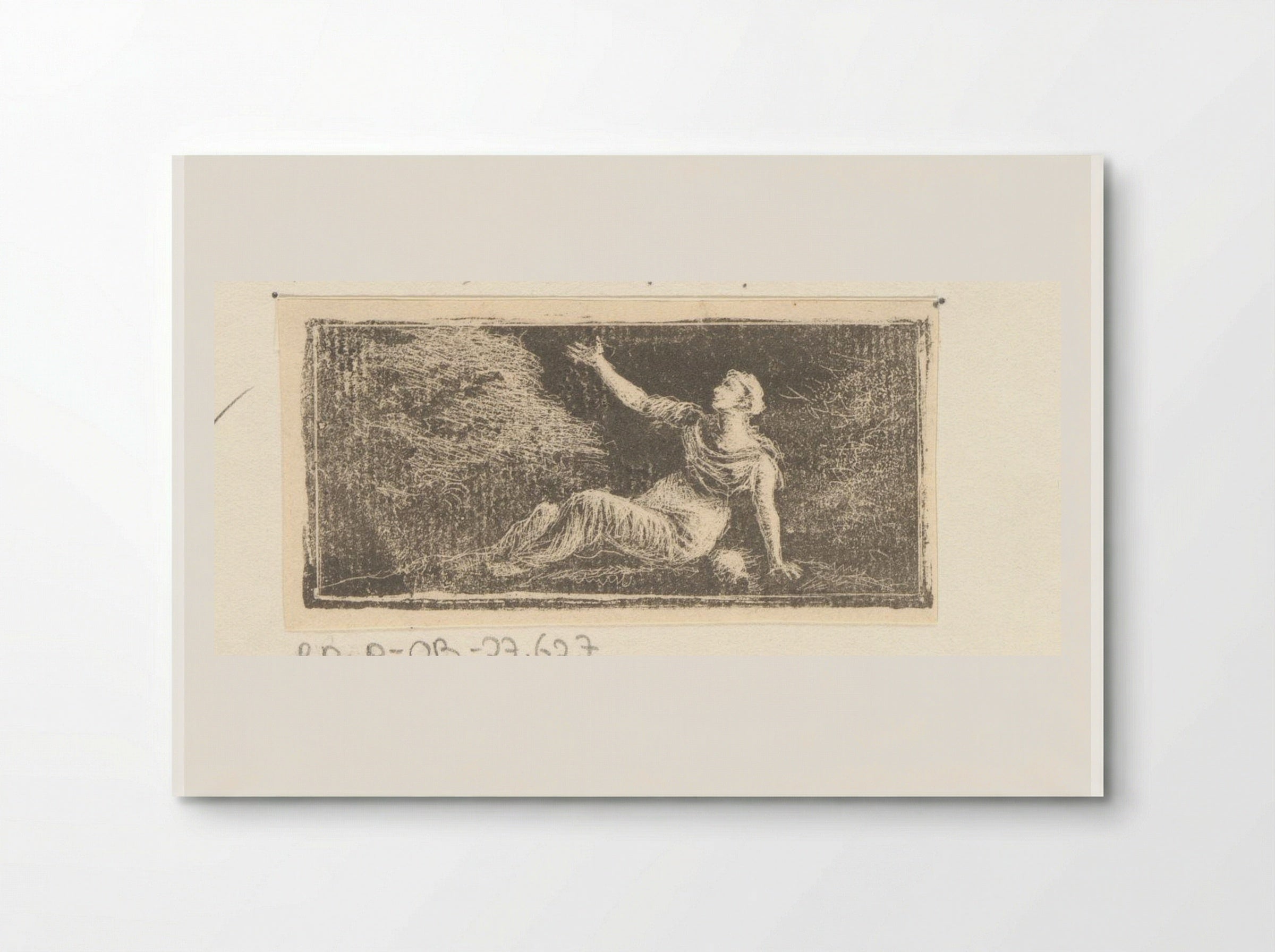 Zittende figuur die haar arm uitstrekt - Pieter Bartholomeusz. Barbiers - Poster