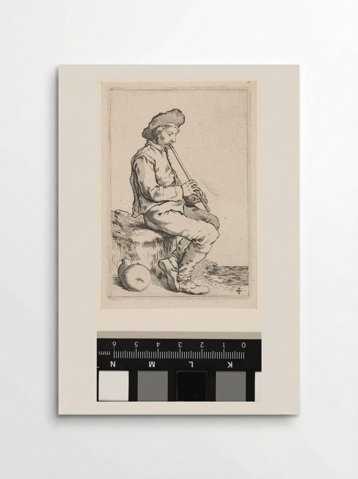 Zittende jonge man met fluit - Cornelis Saftleven - Poster