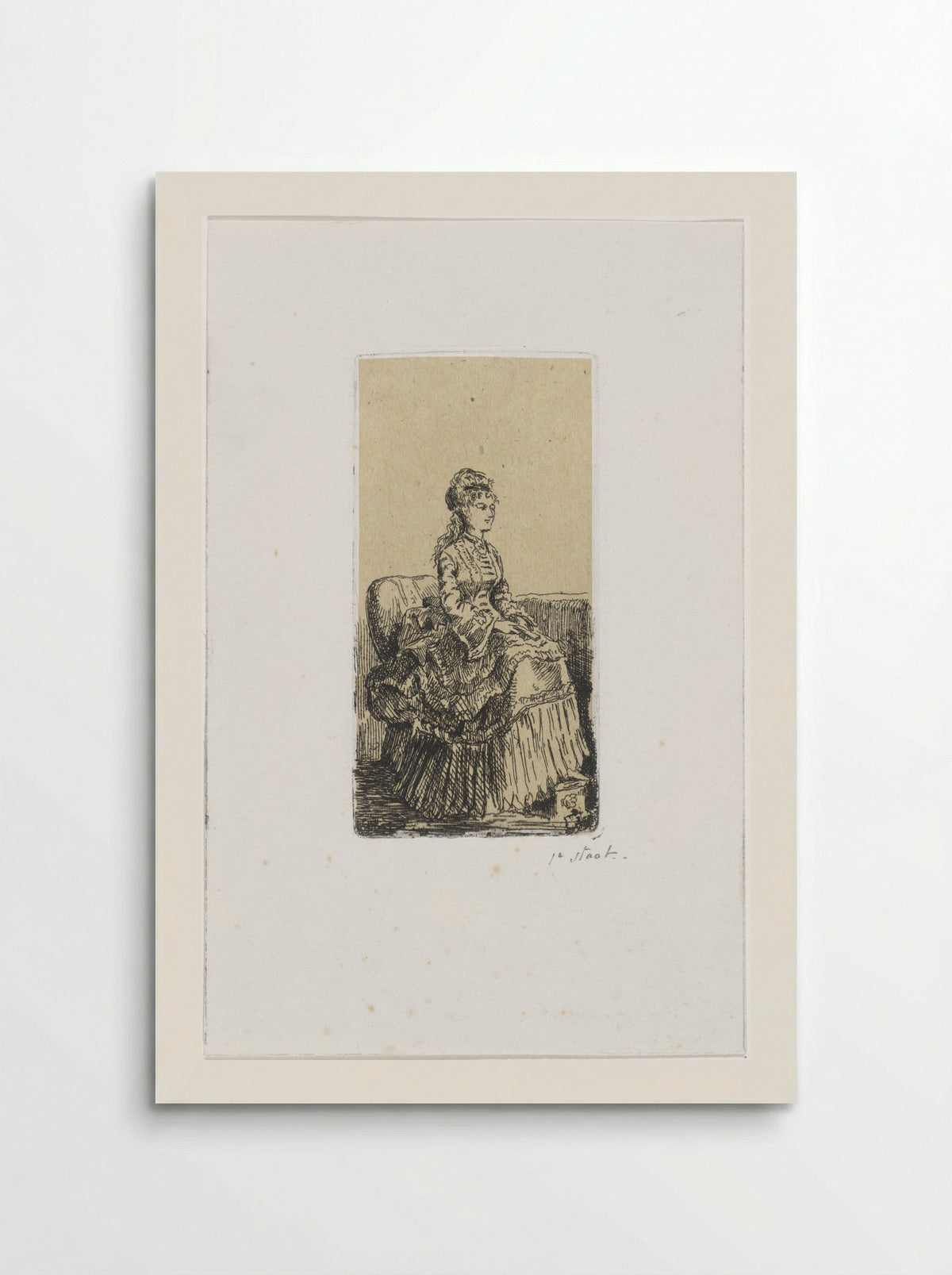 Zittende jonge vrouw - Victor de Stuers - Poster